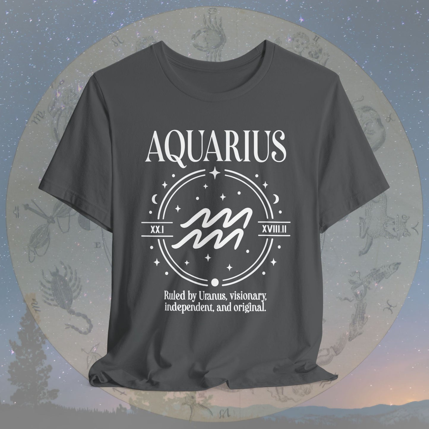 Classic Aquarius Zodiac Sign T-Shirt