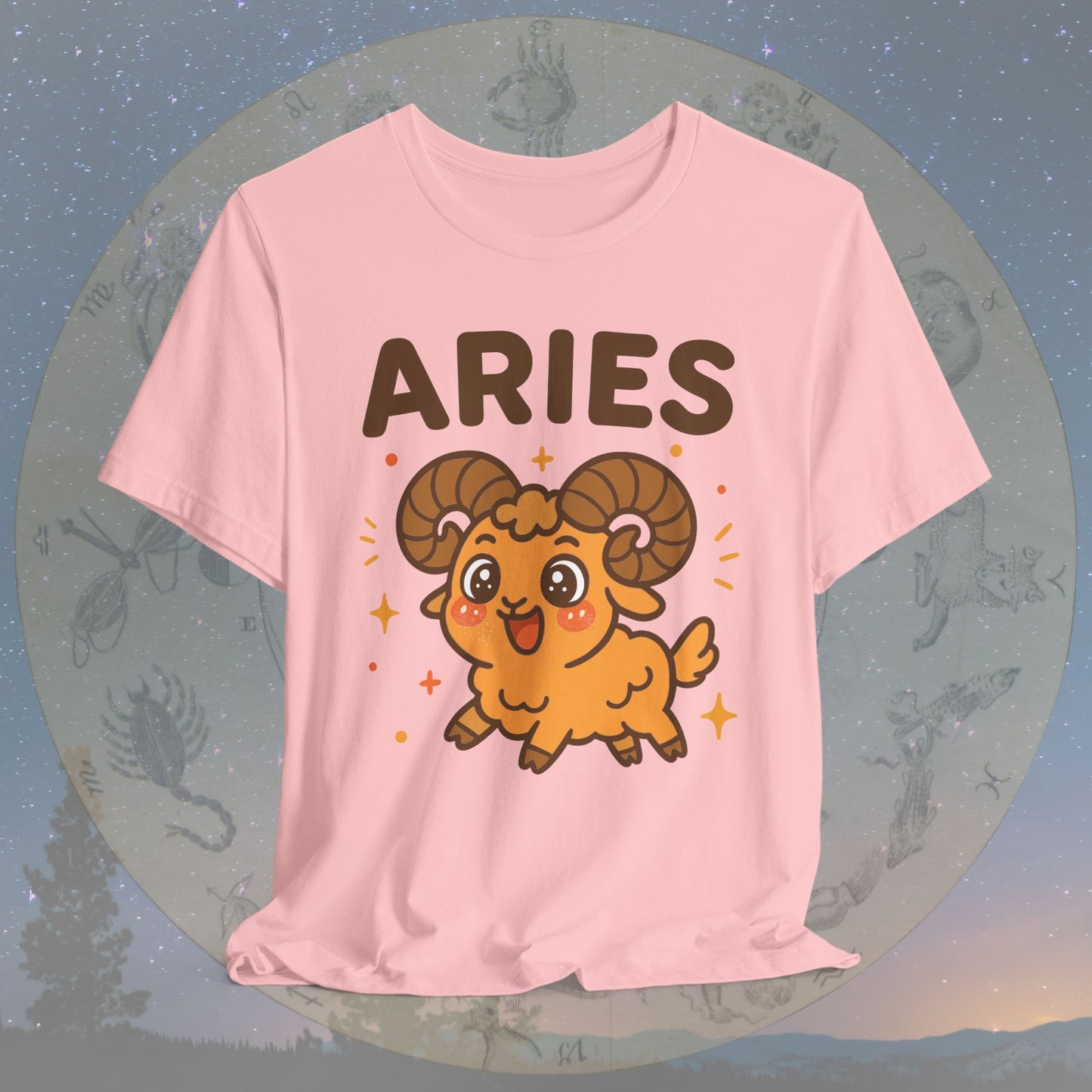 Kawaii Energetic Aries Zodiac Sign T-Shirt