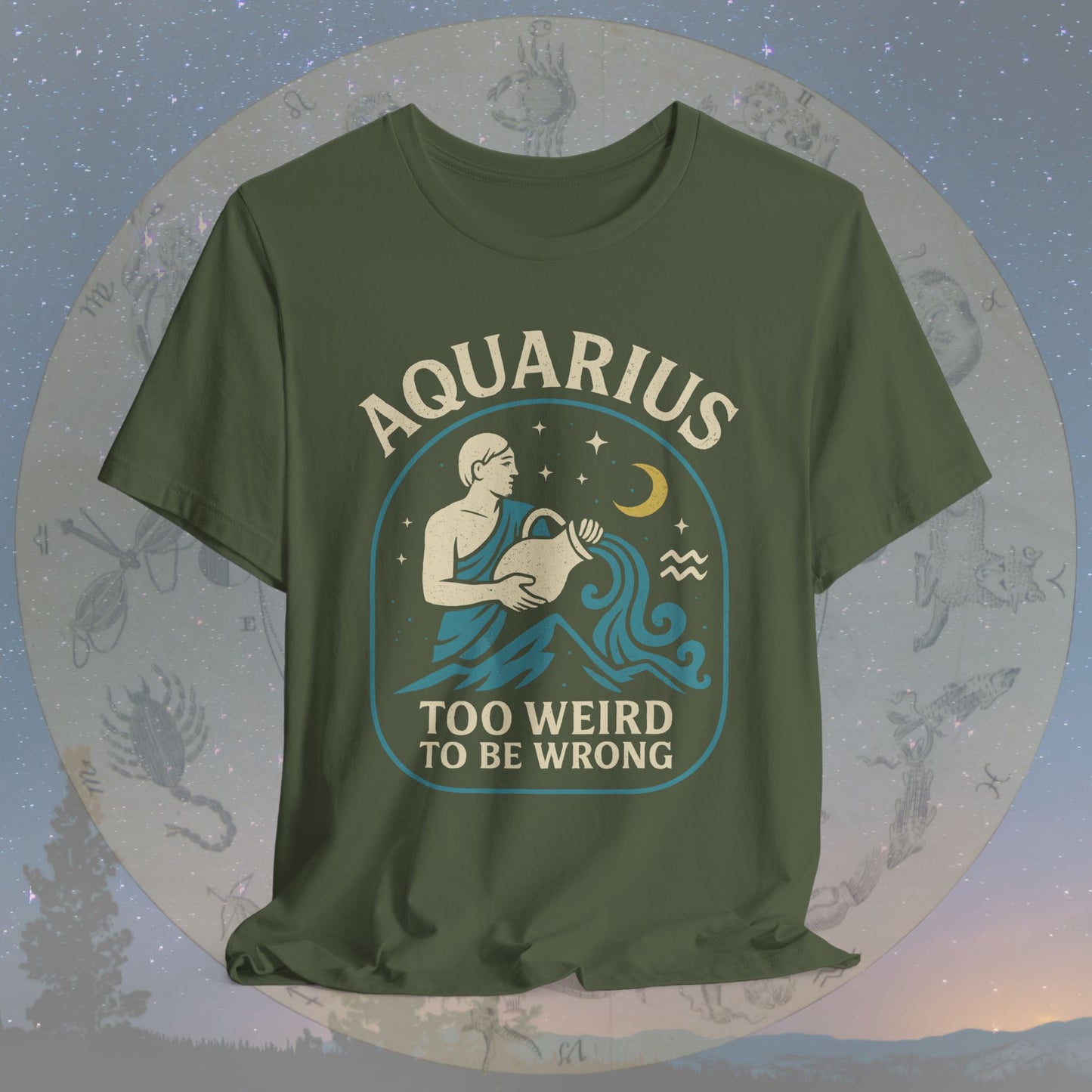 Too Weird to Be Wrong Aquarius Zodiac Sign T-Shirt