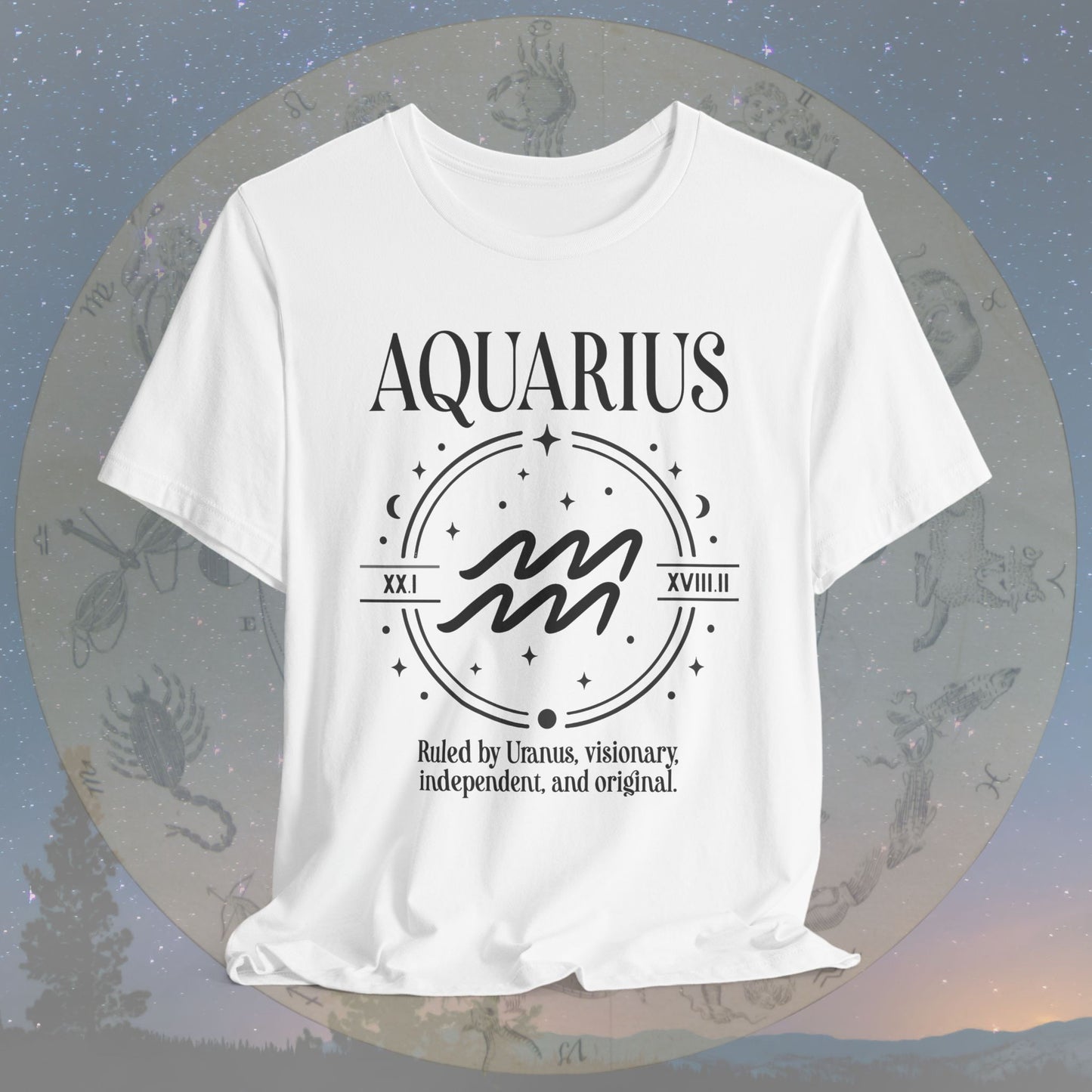 Classic Aquarius Zodiac Sign T-Shirt