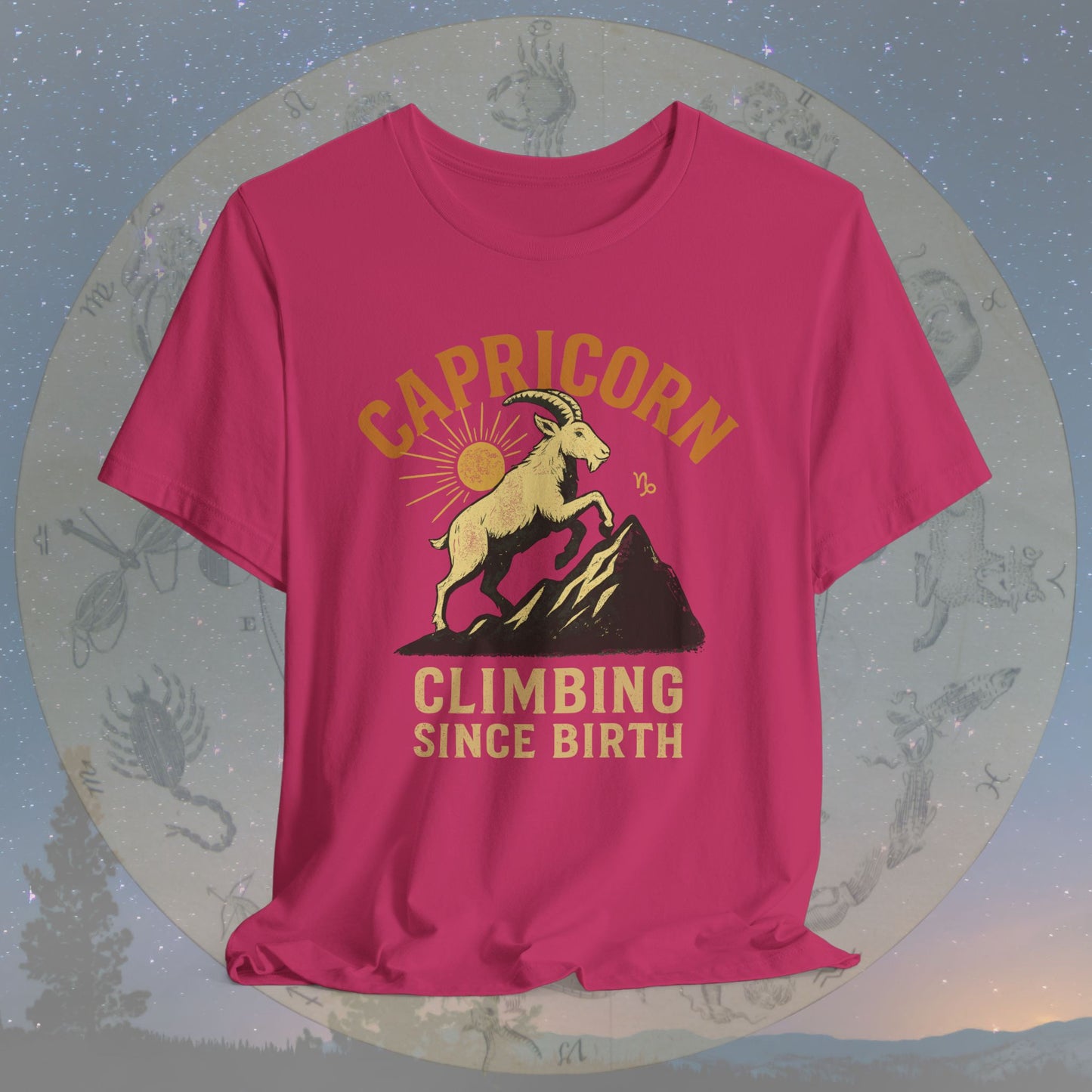 Capricorn Mountain Climber Zodiac Sign T-Shirt