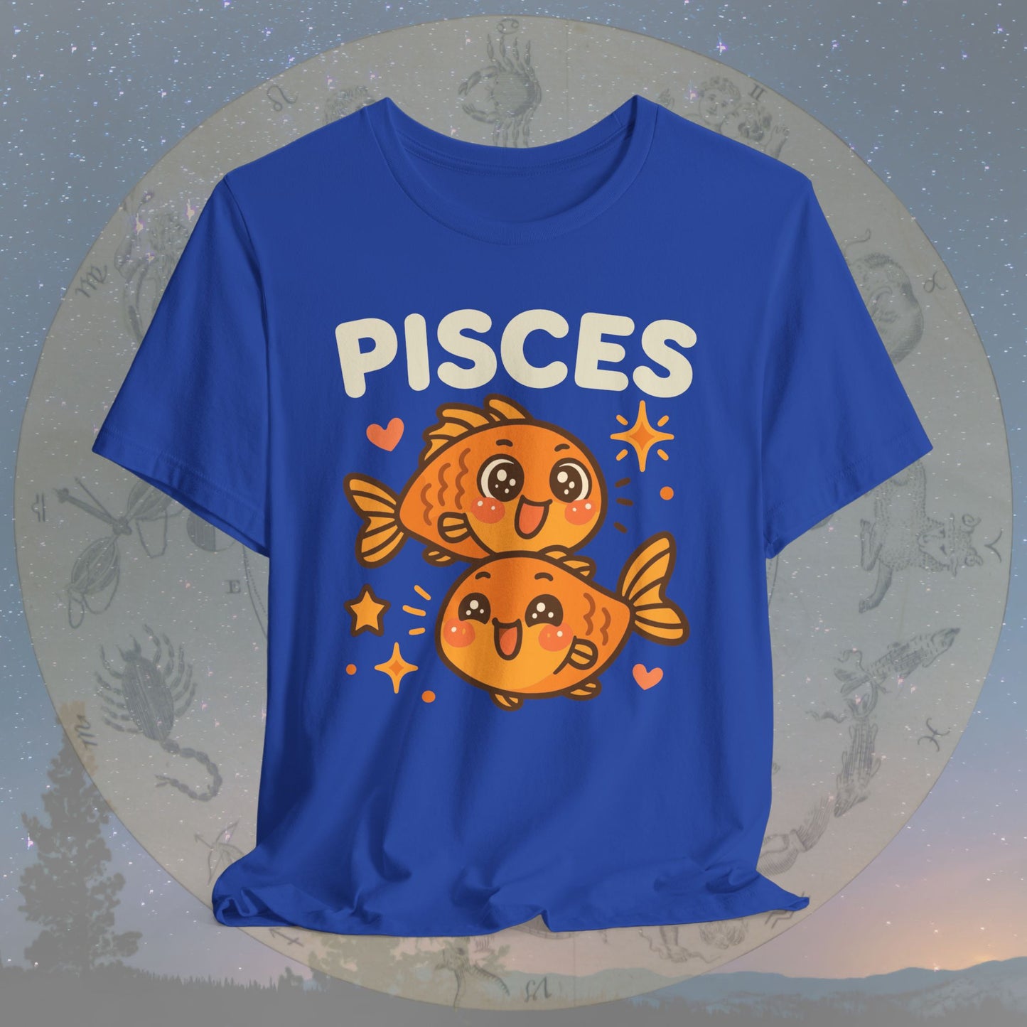 Cute Kawaii Pisces Zodiac Sign T-Shirt