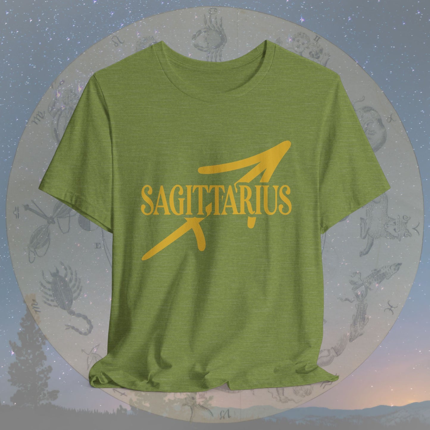 Sagittarius Golden Zodiac Symbol T-Shirt