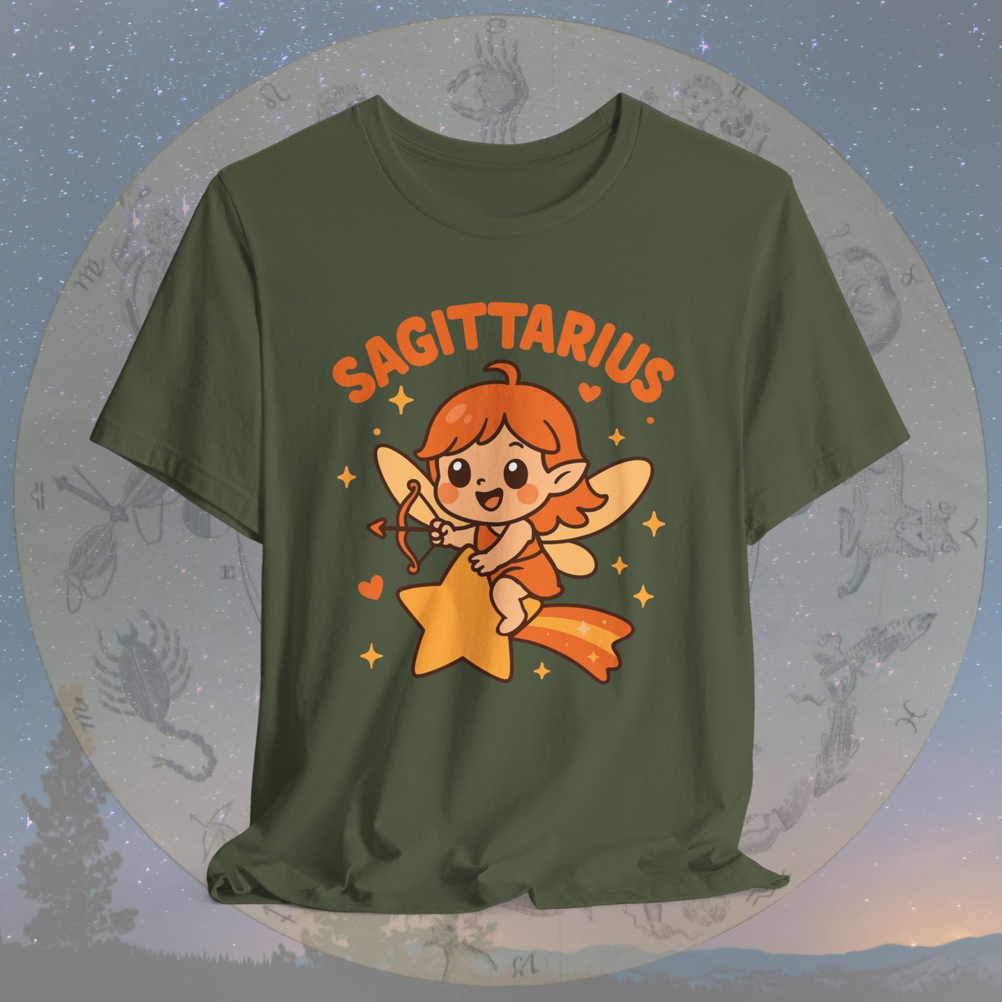 Kawaii Adventurous Sagittarius Zodiac Sign T-Shirt