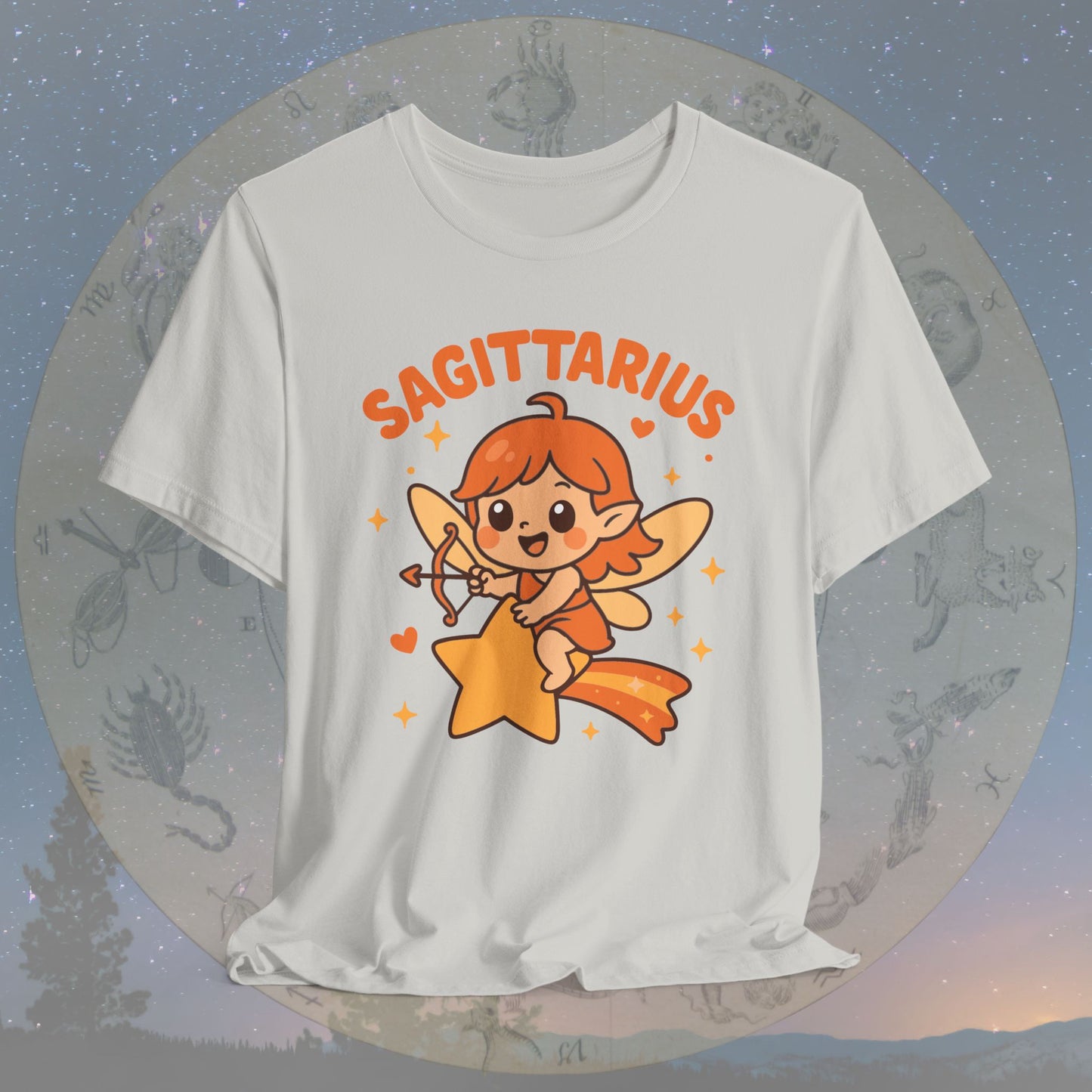 Kawaii Adventurous Sagittarius Zodiac Sign T-Shirt