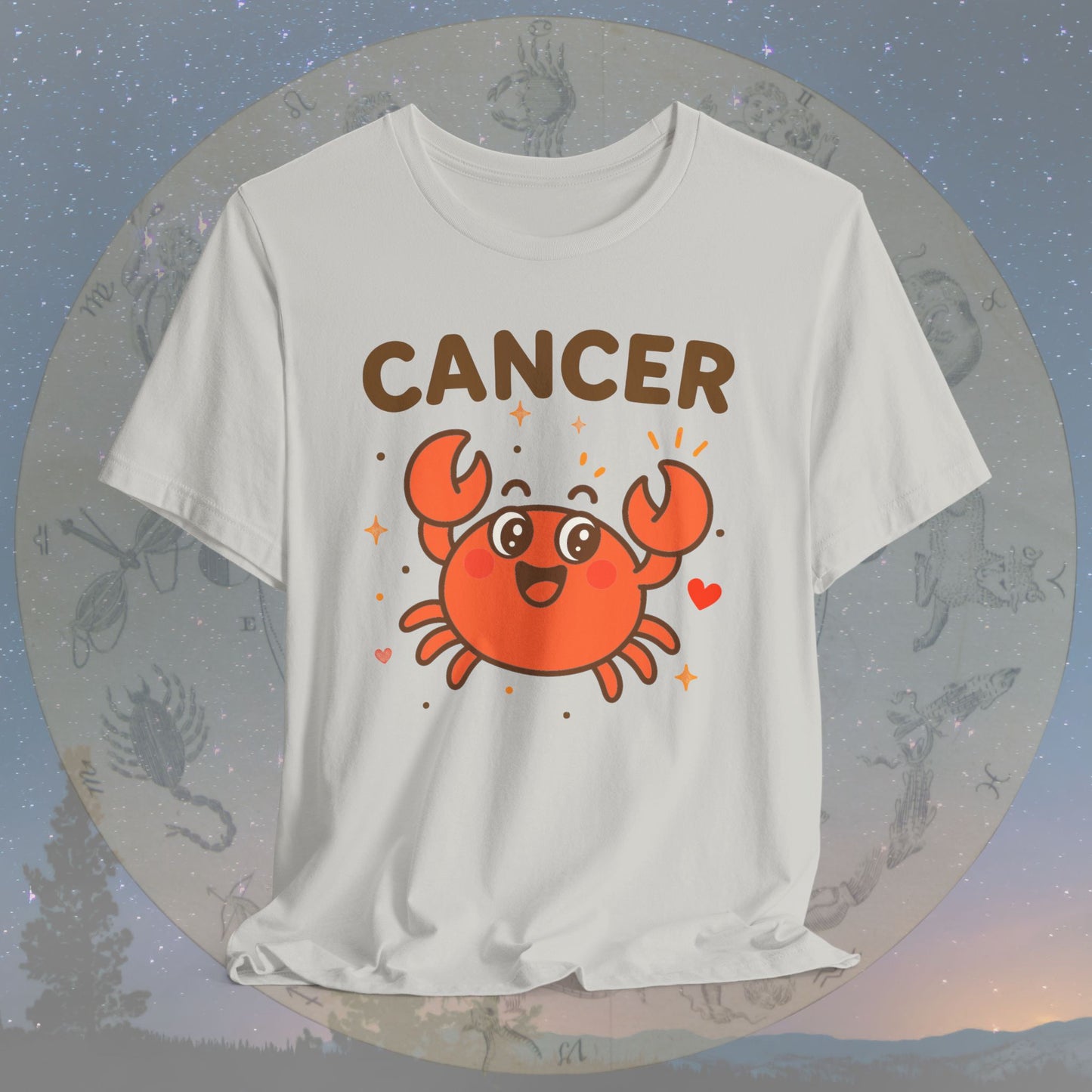 Kawaii Cheerful Cancer Zodiac Sign T-Shirt