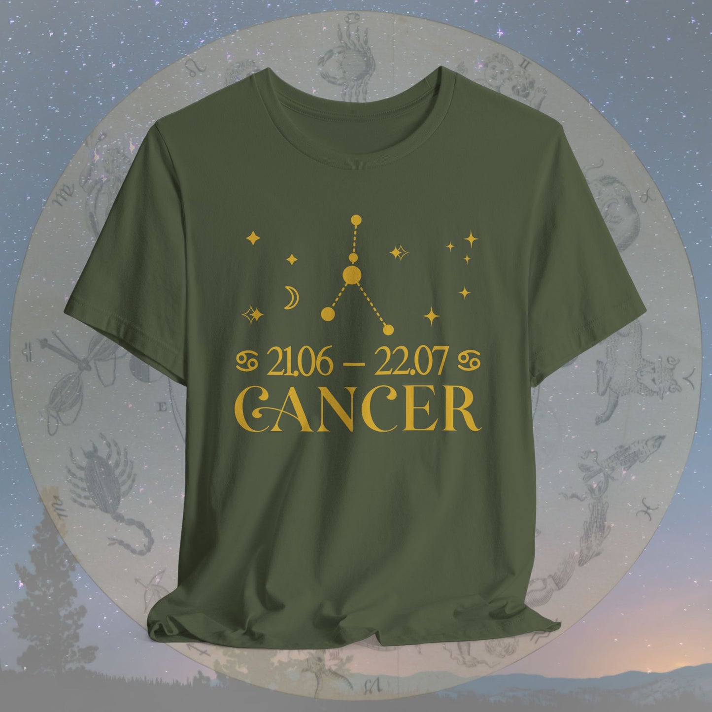 Cancer Star Constellation Zodiac T-Shirt