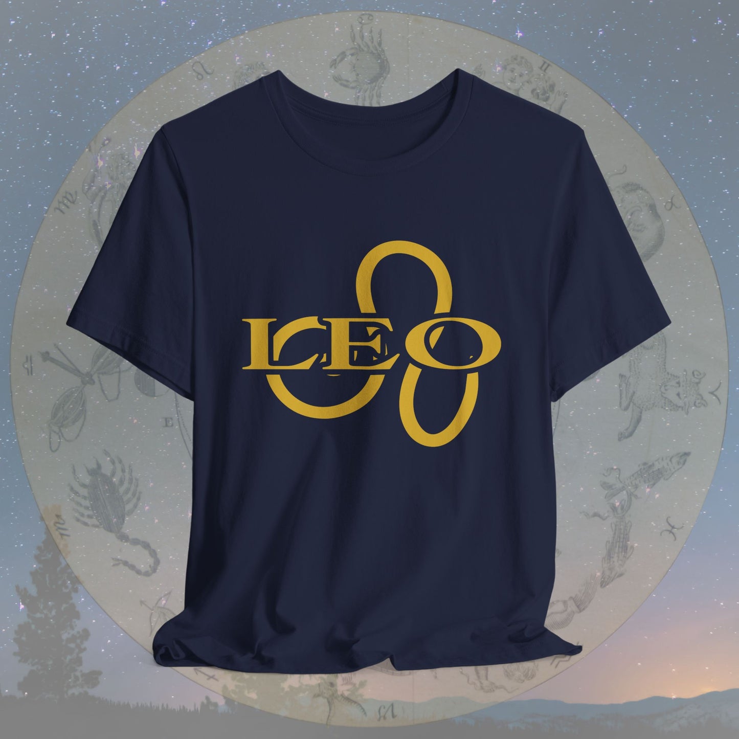 Leo Golden Zodiac Symbol T-Shirt