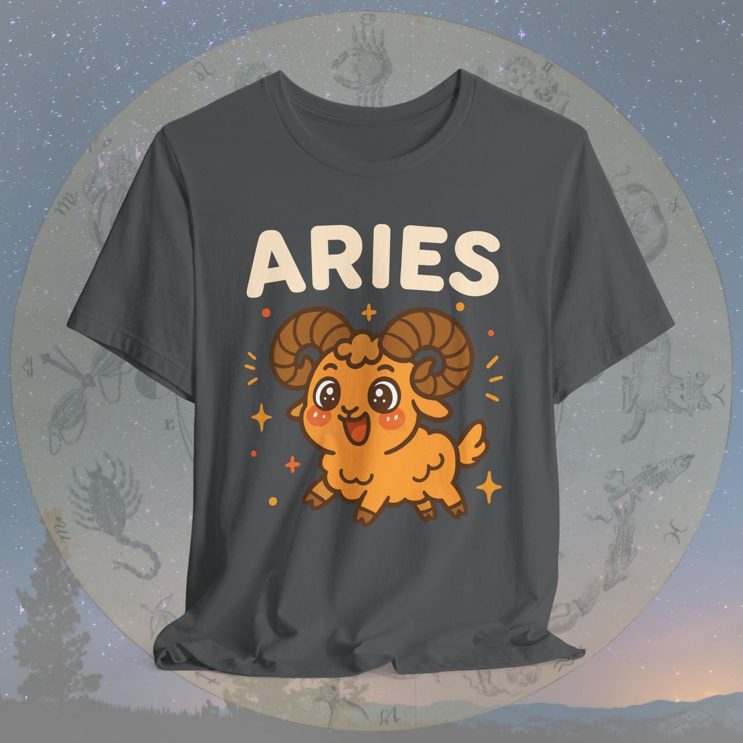 Kawaii Energetic Aries Zodiac Sign T-Shirt