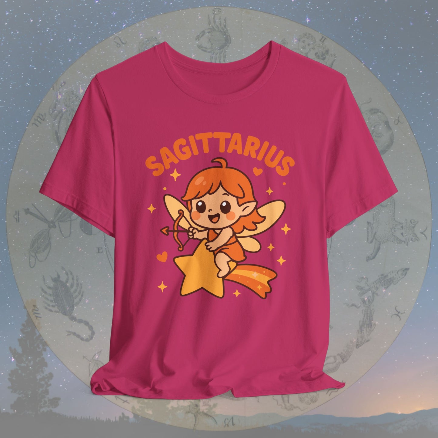 Kawaii Adventurous Sagittarius Zodiac Sign T-Shirt