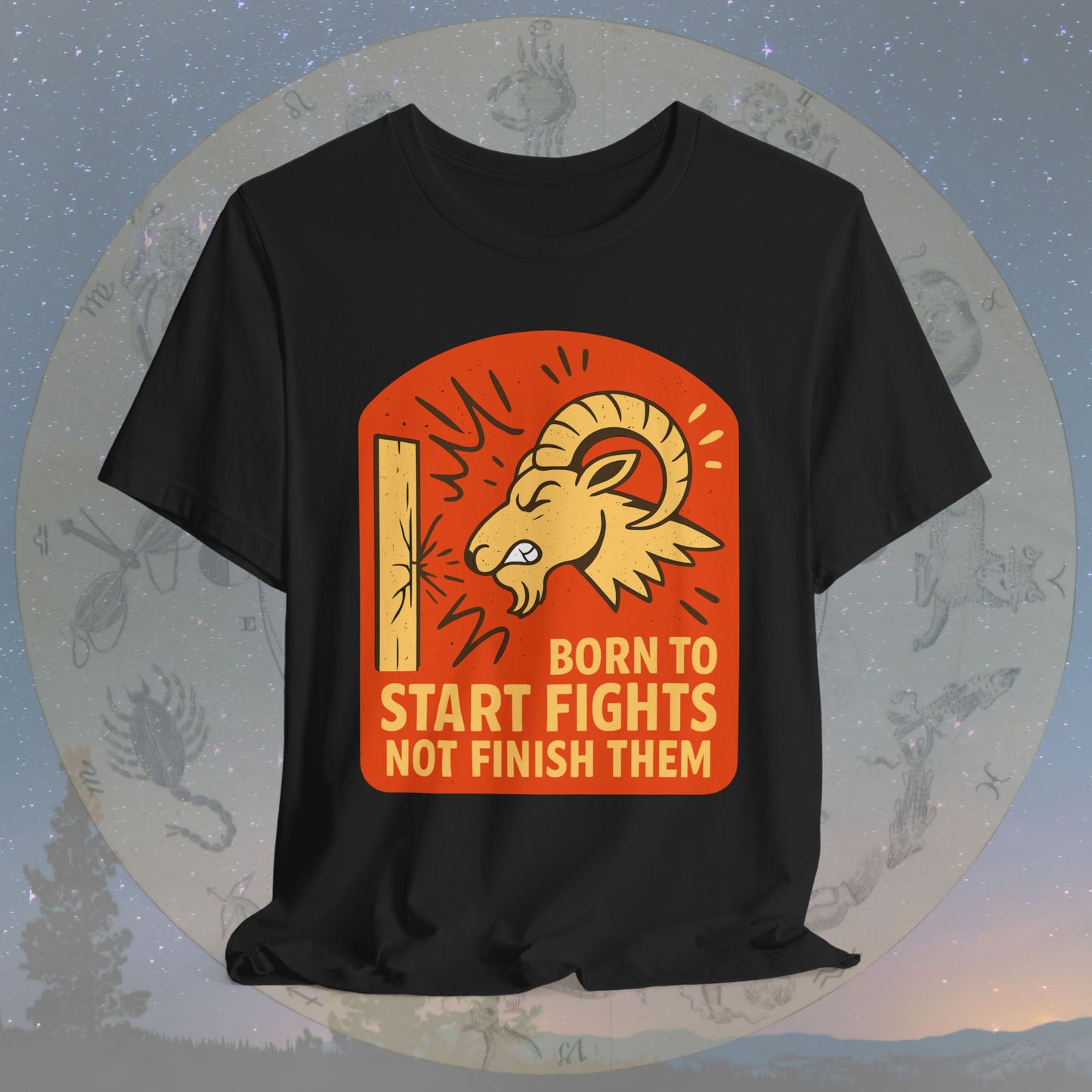 Aries Born to Start Fights T-Shirt