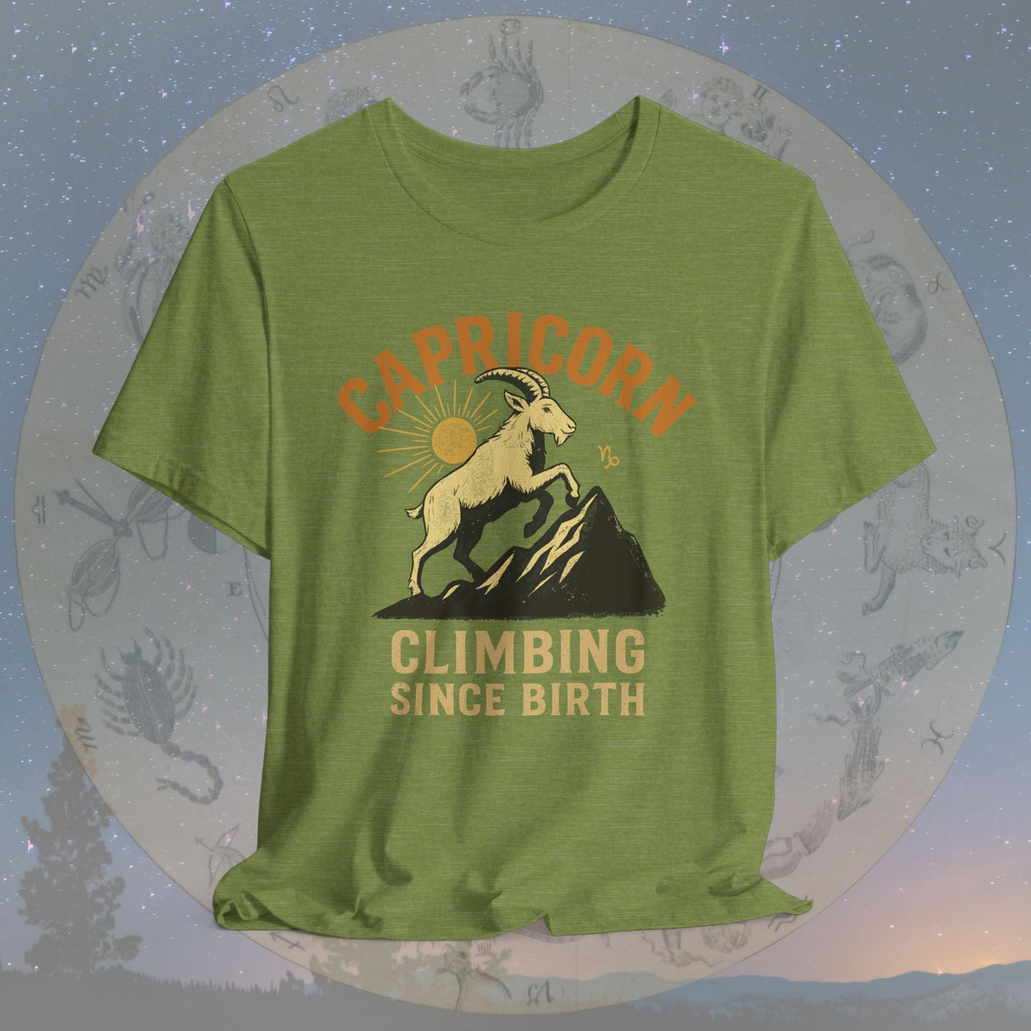 Capricorn Mountain Climber Zodiac Sign T-Shirt