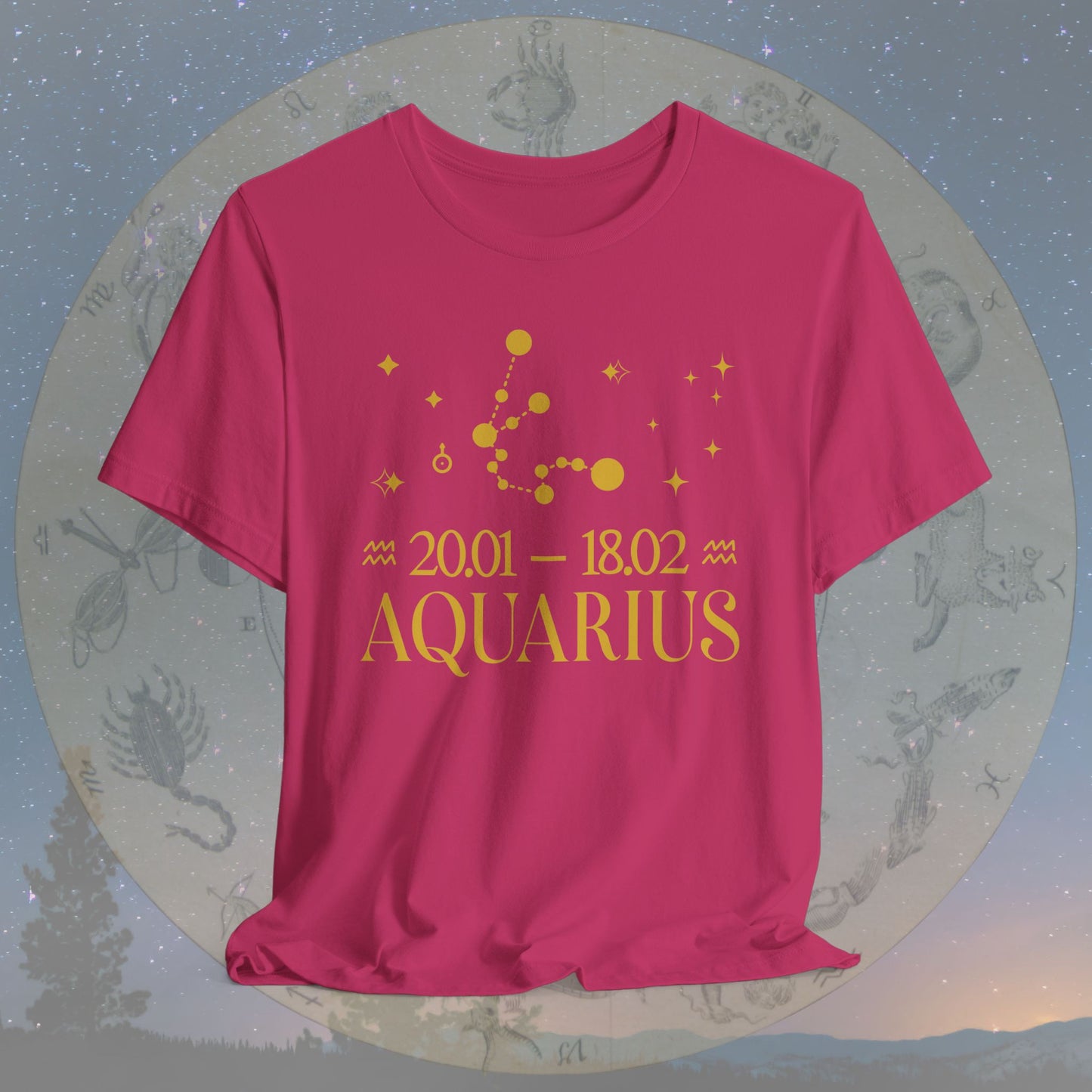 Aquarius Star Constellation Zodiac T-Shirt