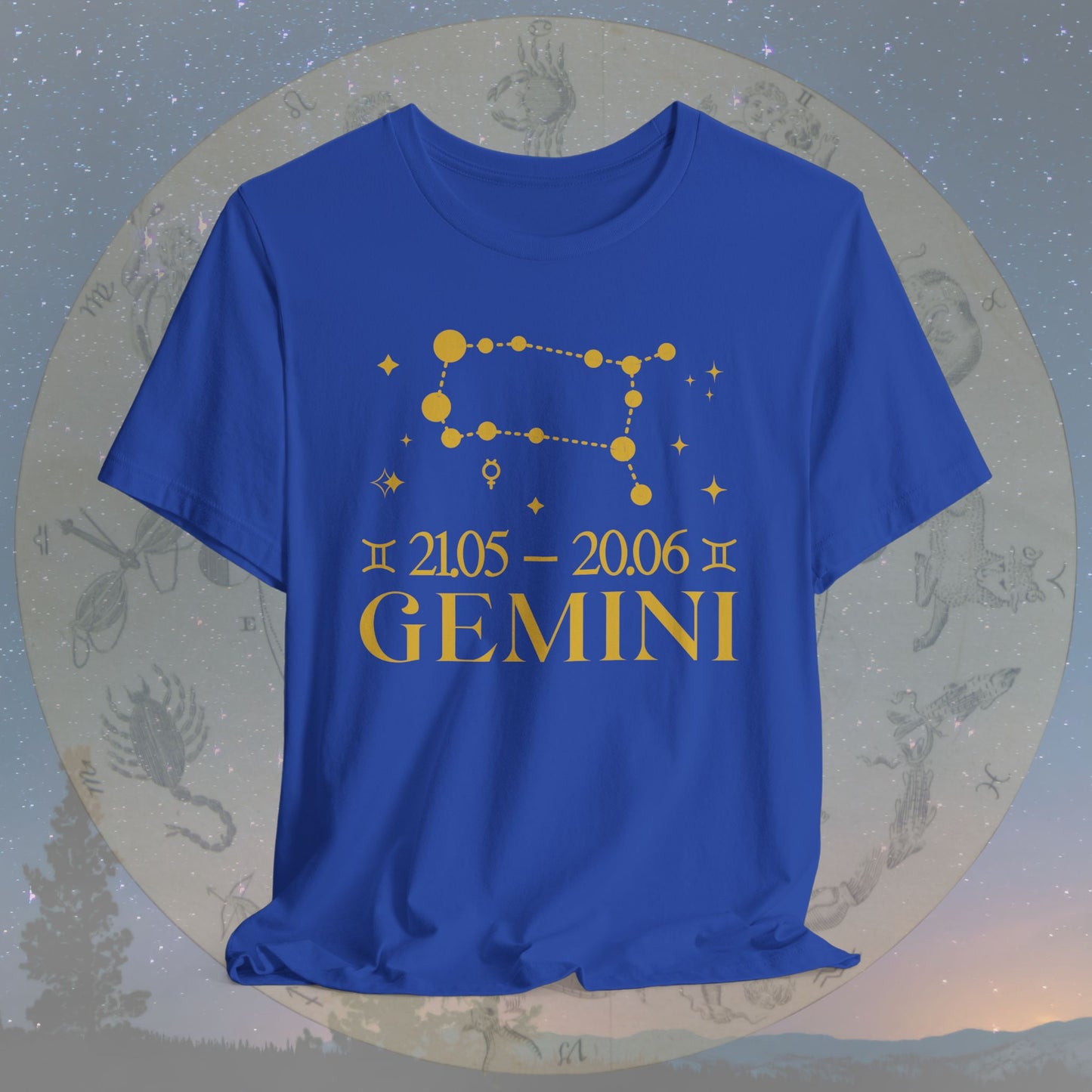Gemini Star Constellation Zodiac T-Shirt