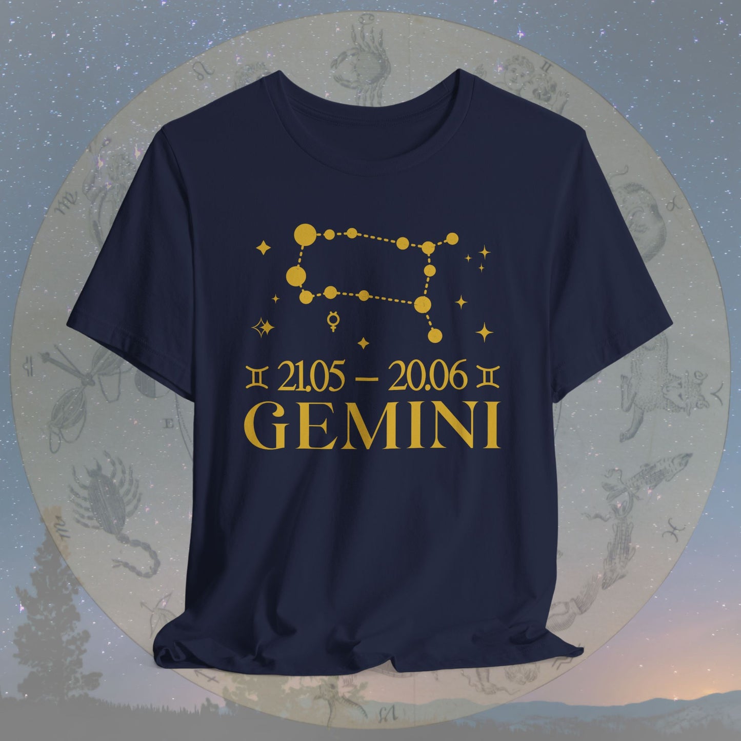 Gemini Star Constellation Zodiac T-Shirt