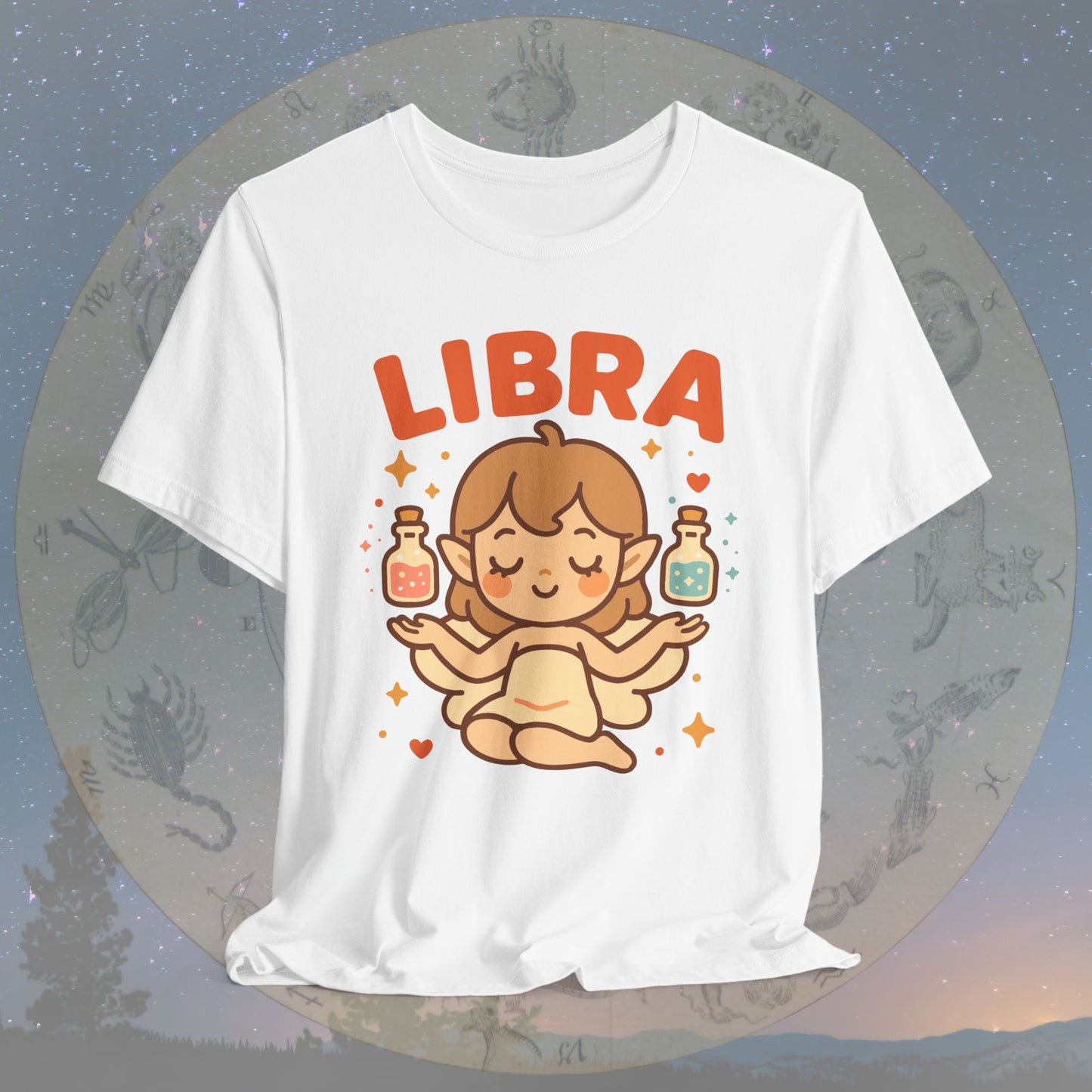 Kawaii Balanced Libra Zodiac Sign T-Shirt