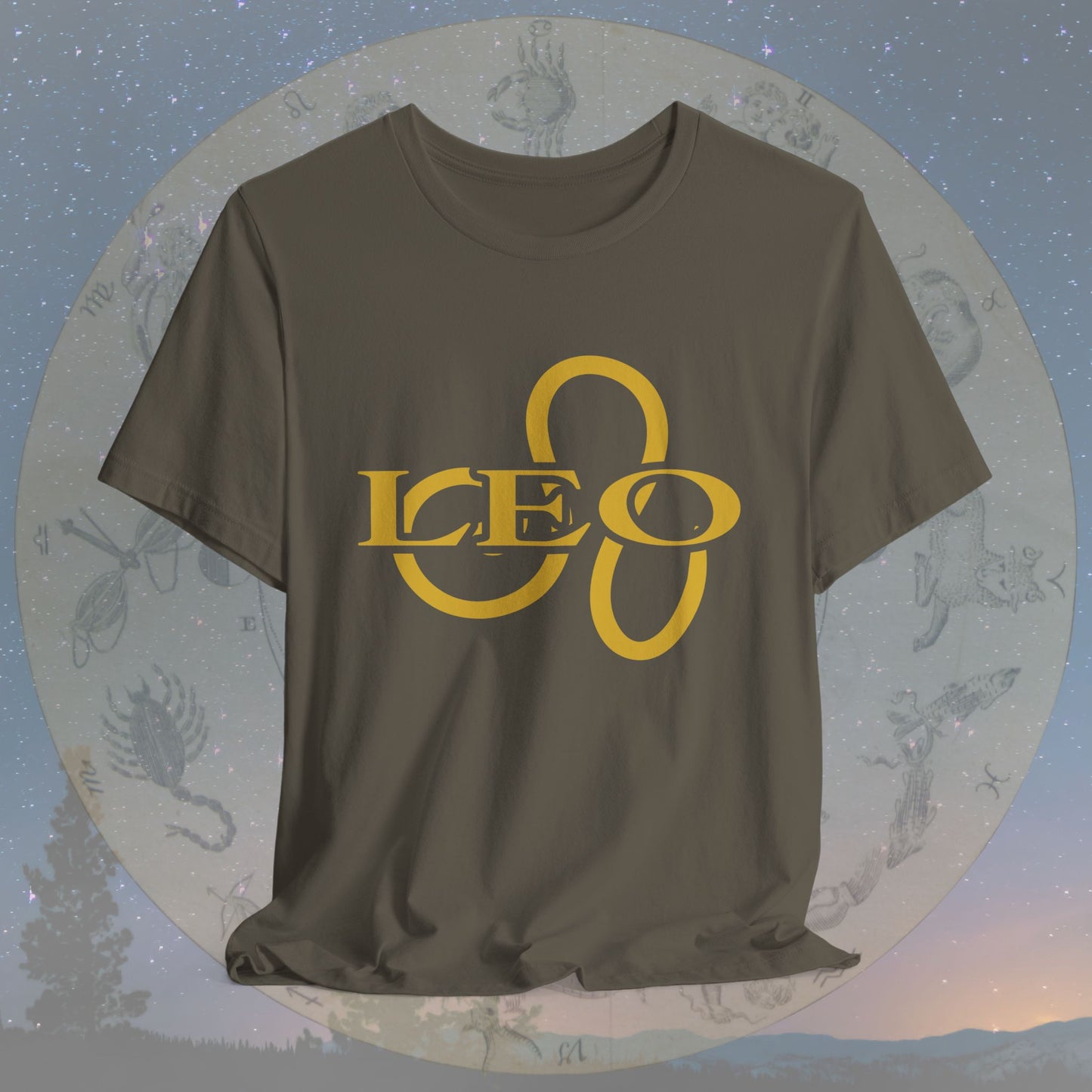 Leo Golden Zodiac Symbol T-Shirt