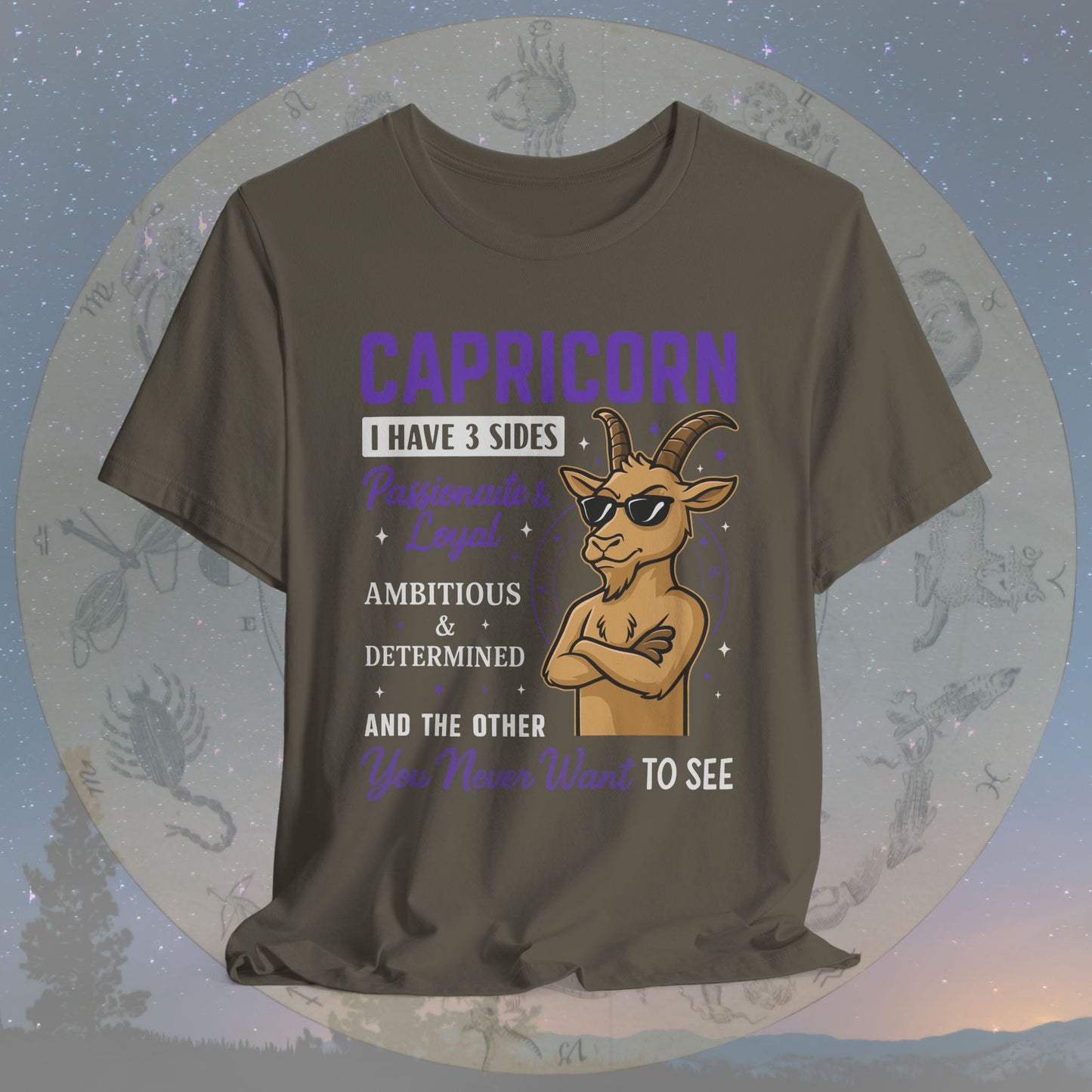 I Have 3 Sides – Cool Attitude Capricorn T-Shirt