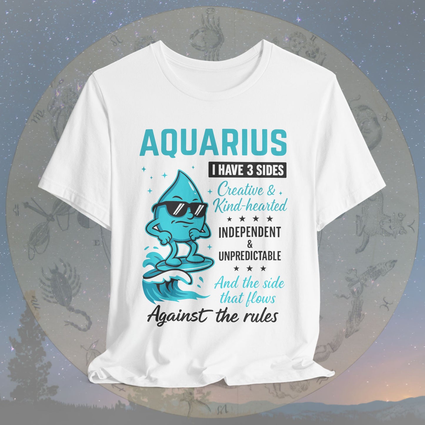 I Have 3 Sides – Free Spirit Aquarius T-Shirt