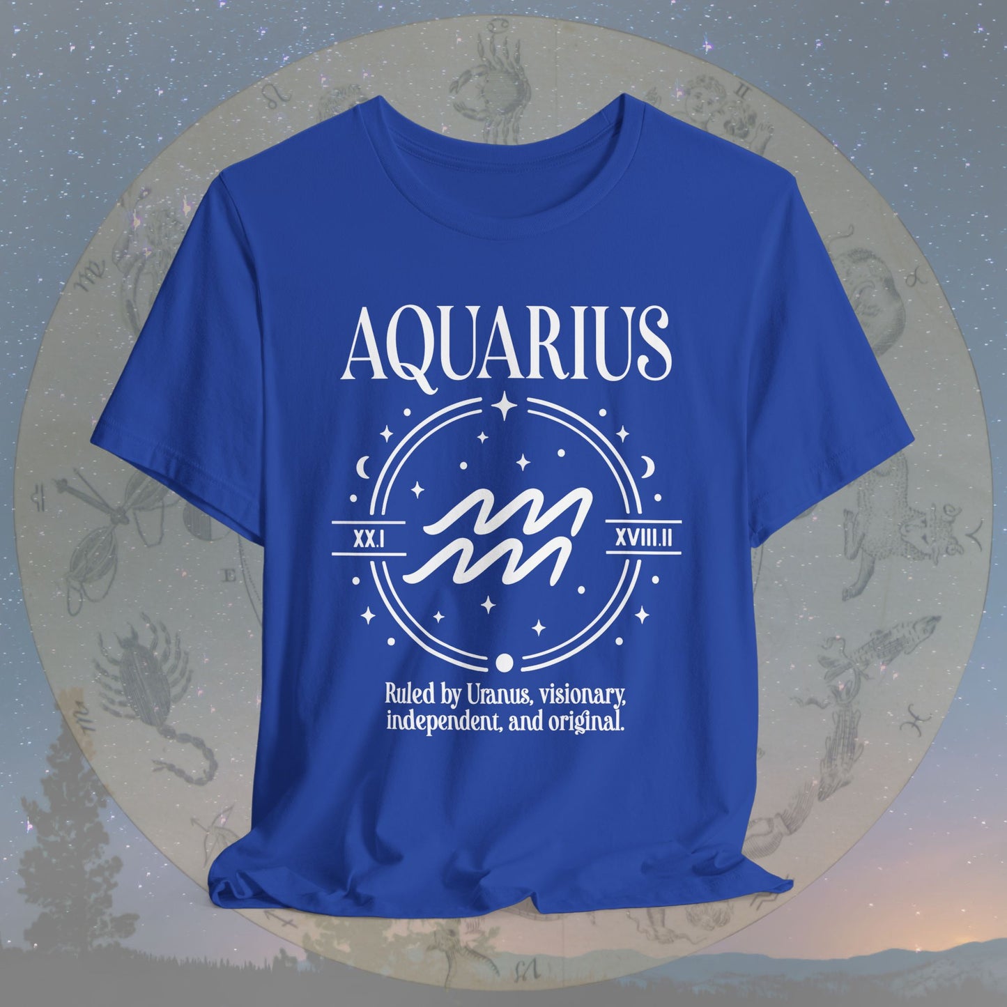 Classic Aquarius Zodiac Sign T-Shirt