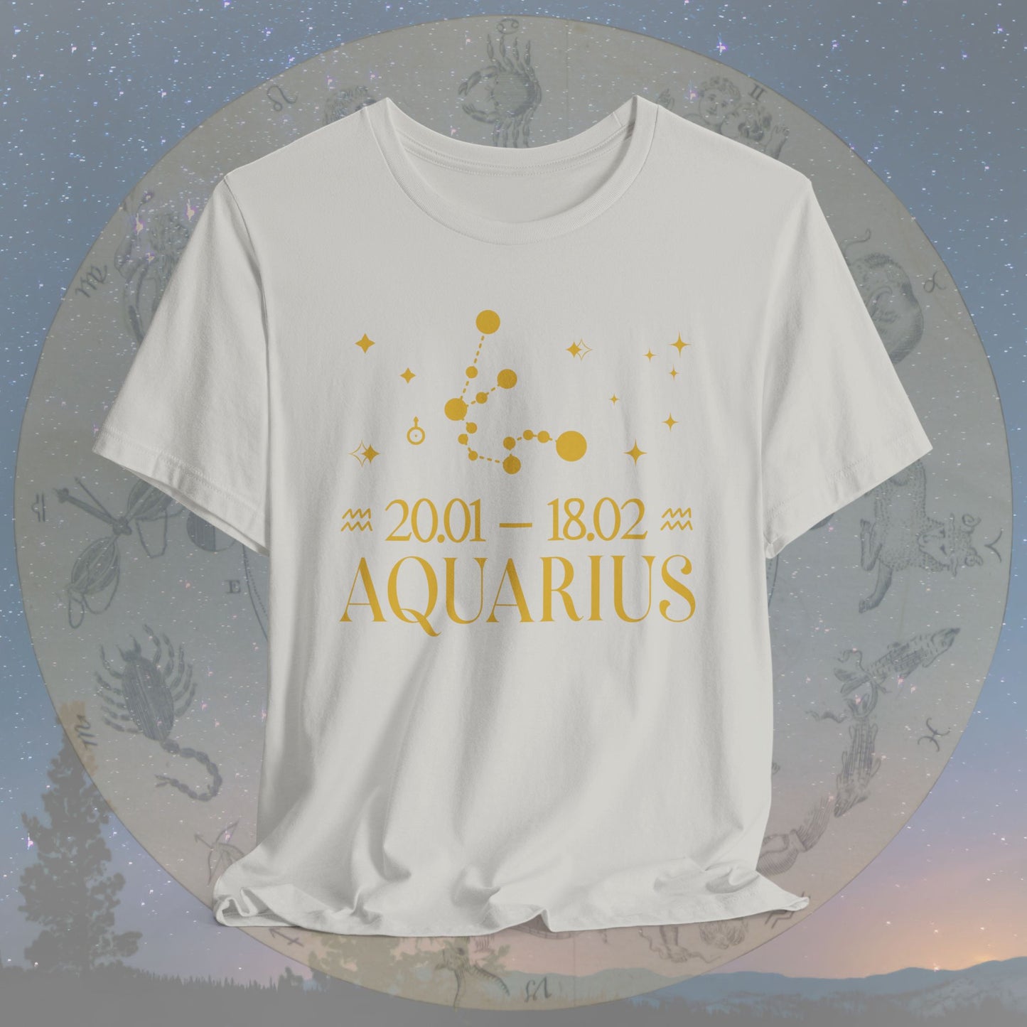 Aquarius Star Constellation Zodiac T-Shirt