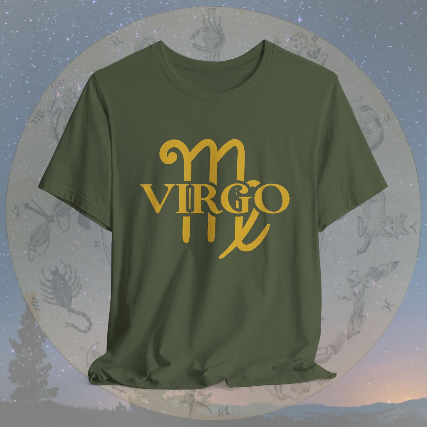 Virgo Golden Zodiac Symbol T-Shirt