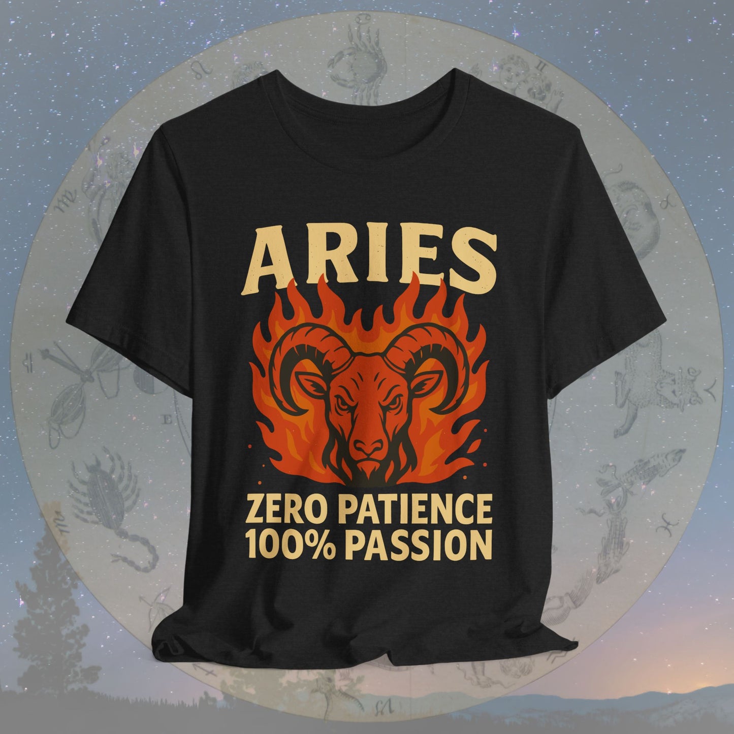 Aries Fiery Passion Zodiac T-Shirt