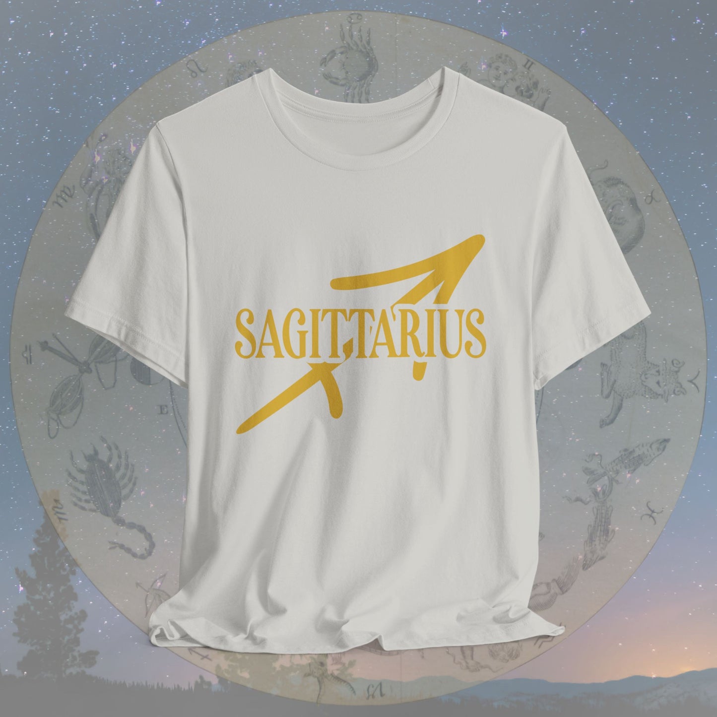 Sagittarius Golden Zodiac Symbol T-Shirt