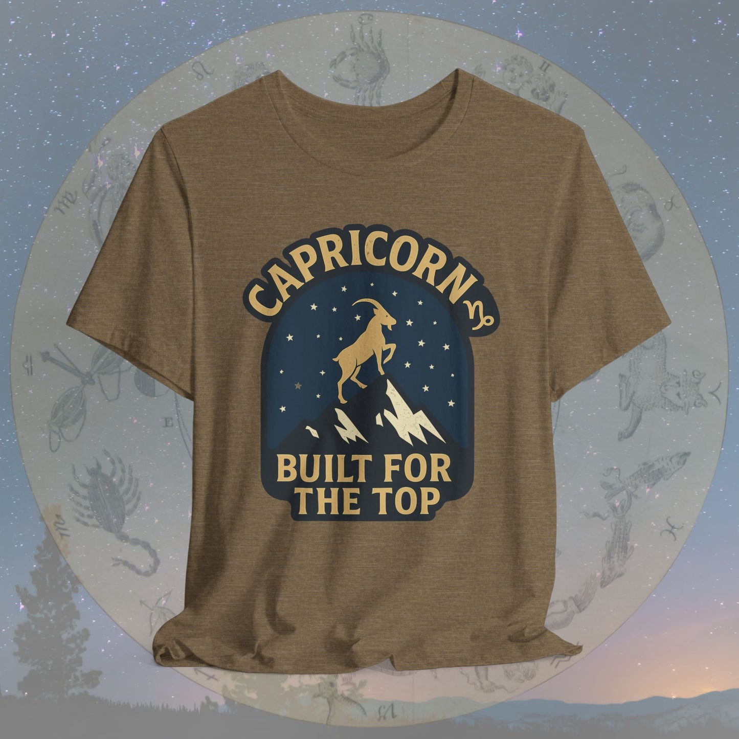 Capricorn Built for the Top Zodiac Sign T-Shirt