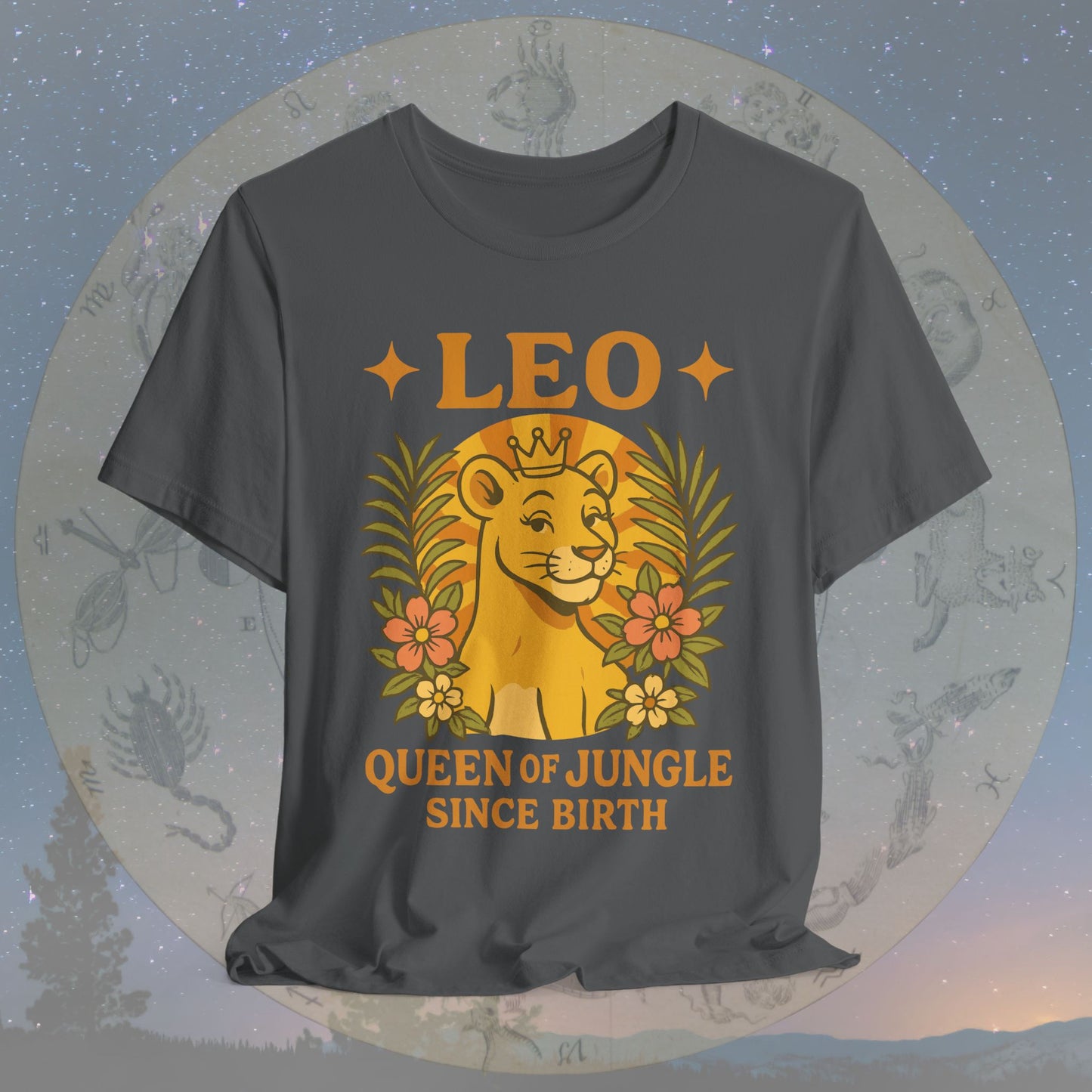 Confident Leo Queen of Jungle Zodiac Sign T-Shirt