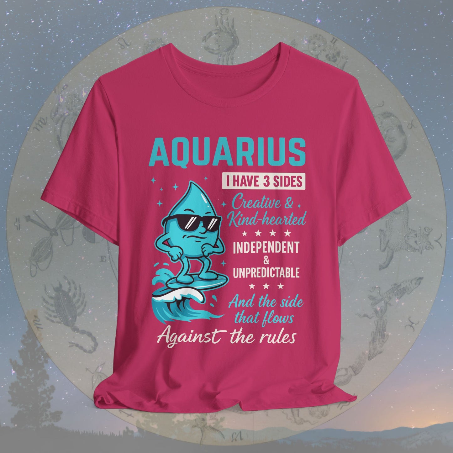 I Have 3 Sides – Free Spirit Aquarius T-Shirt