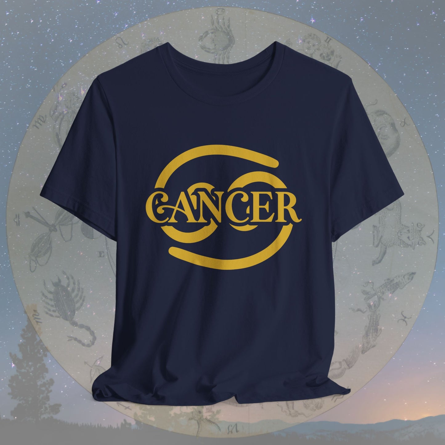 Cancer Golden Zodiac Symbol T-Shirt
