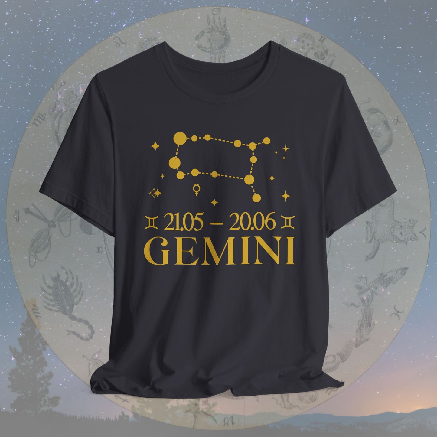 Gemini Star Constellation Zodiac T-Shirt
