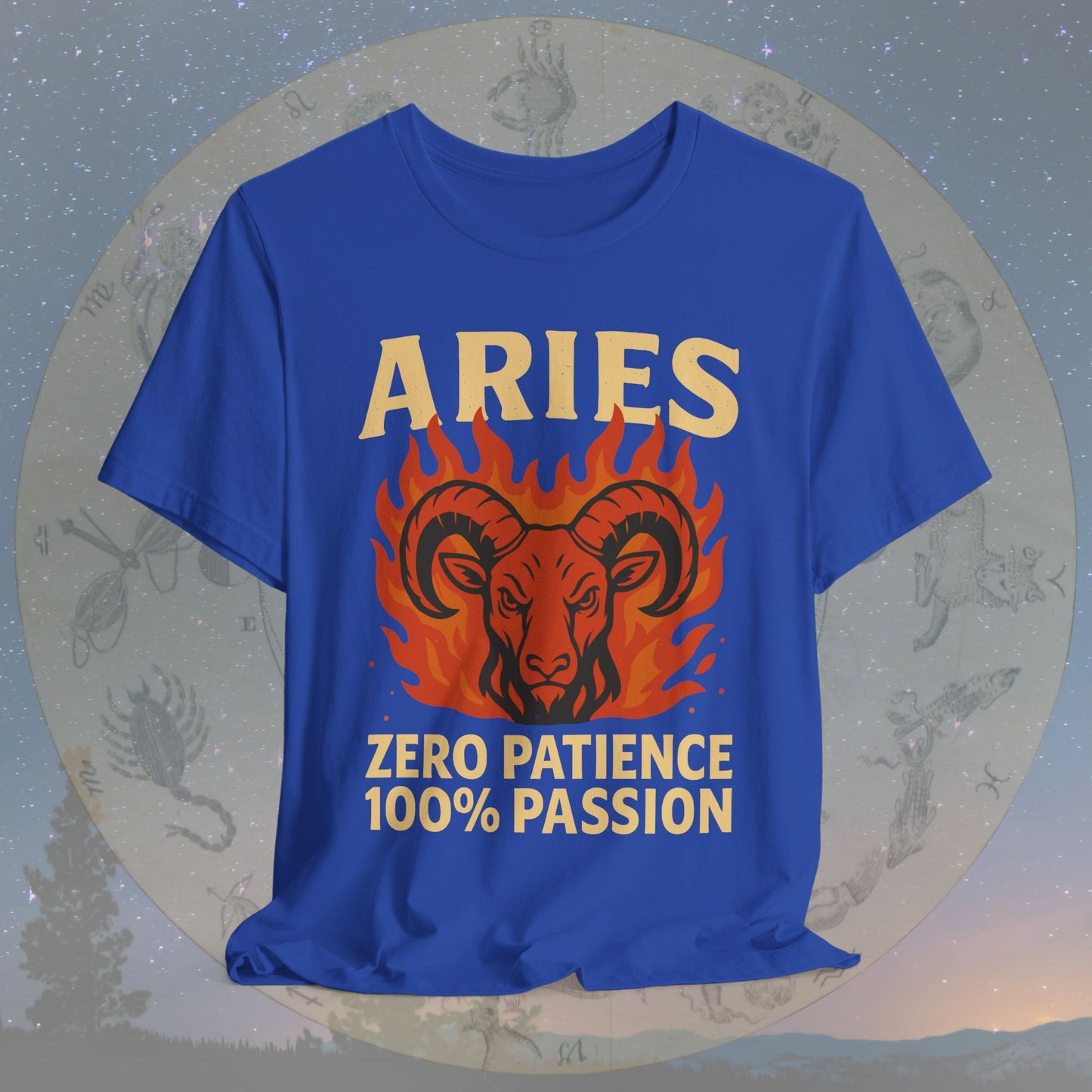 Aries Fiery Passion Zodiac T-Shirt
