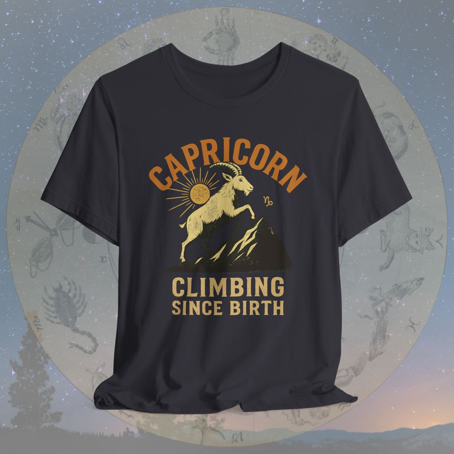 Capricorn Mountain Climber Zodiac Sign T-Shirt