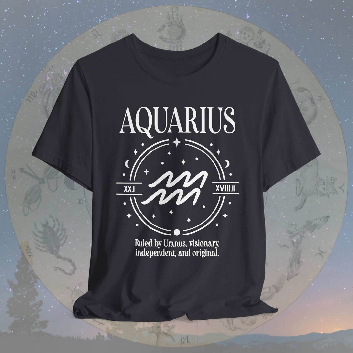 Classic Aquarius Zodiac Sign T-Shirt