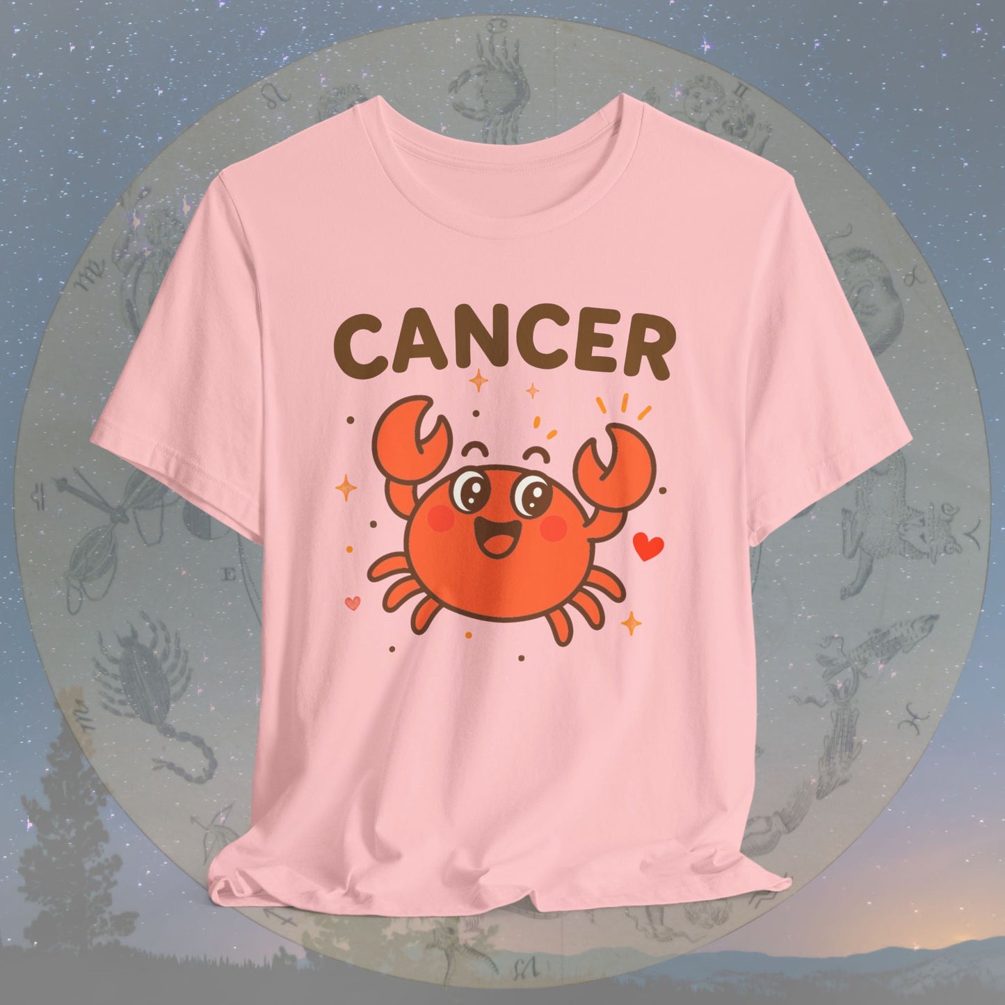 Kawaii Cheerful Cancer Zodiac Sign T-Shirt