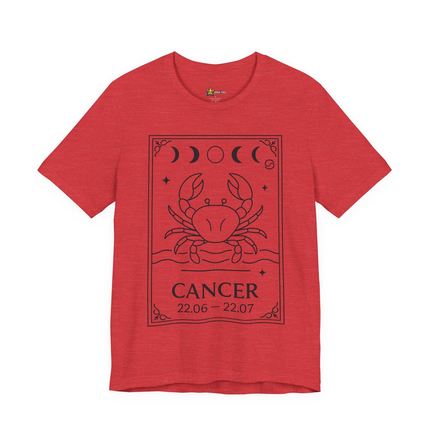 Cancer Minimal Zodiac T-Shirt – Lunar Crab Statement Tee
