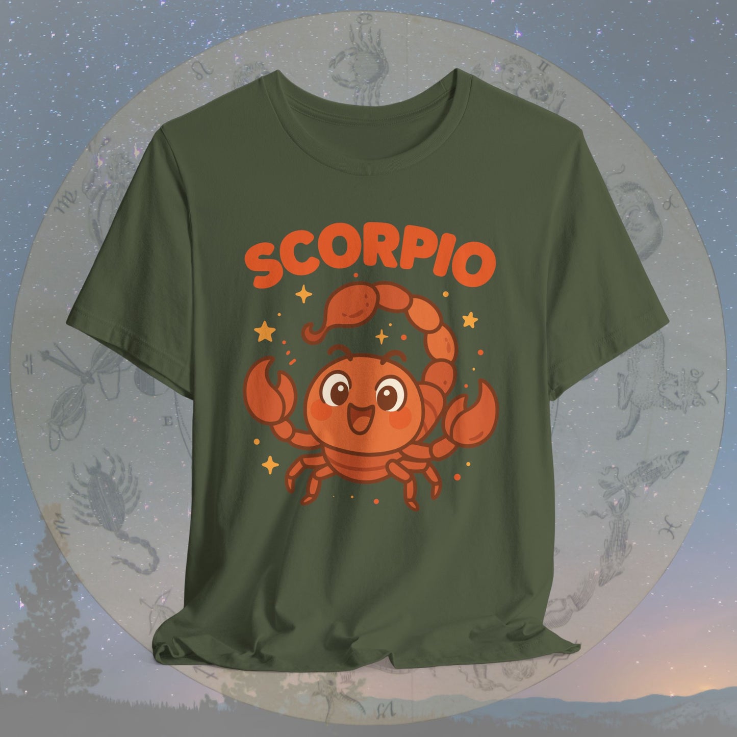 Kawaii Brave Scorpio Zodiac Sign T-Shirt