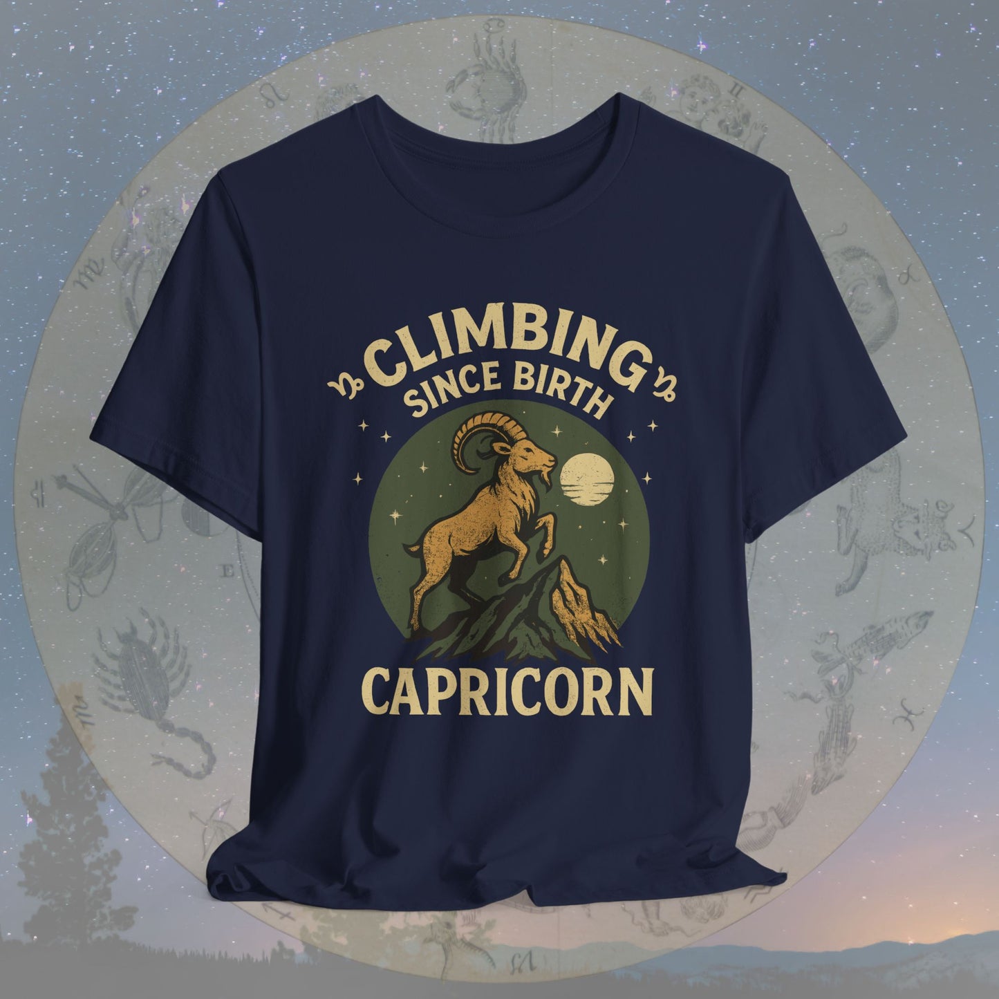 Climbing Since Birth Capricorn Zodiac Sign T-Shirt