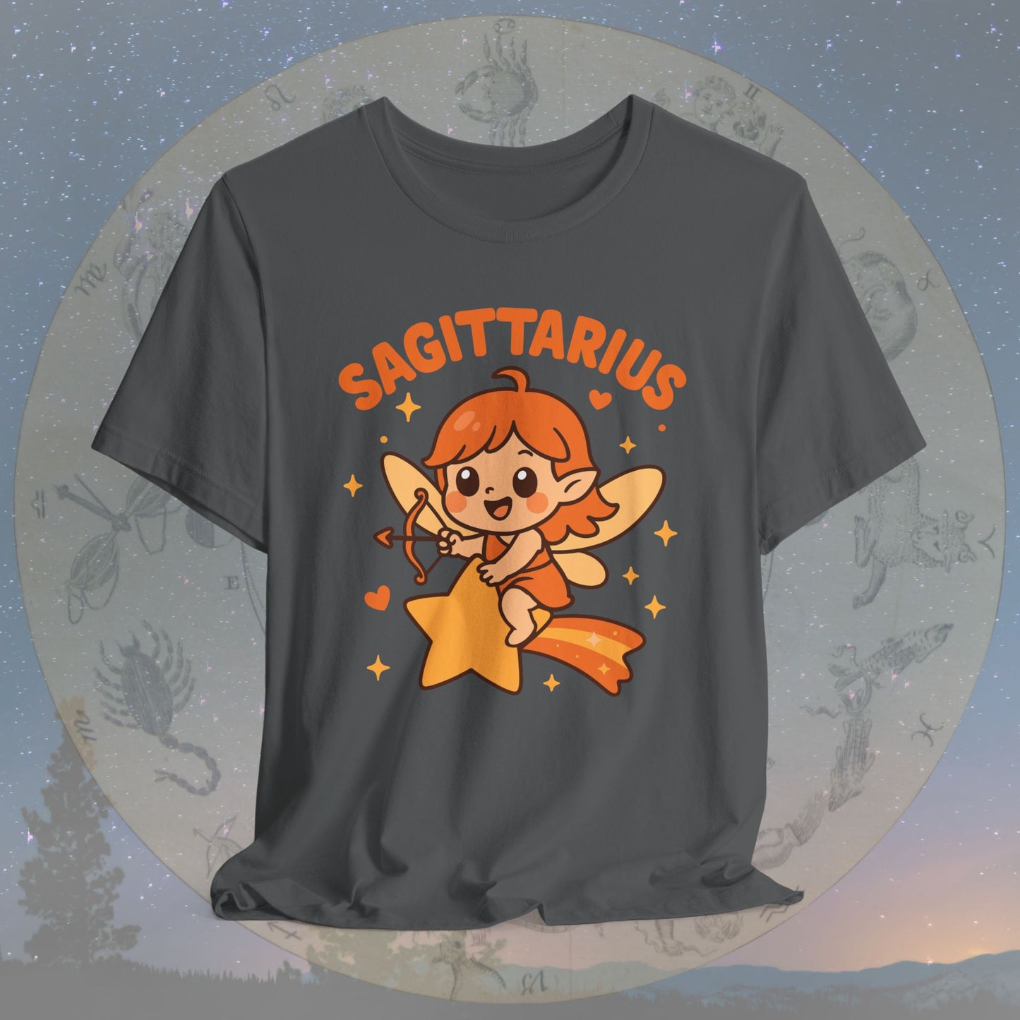 Kawaii Adventurous Sagittarius Zodiac Sign T-Shirt