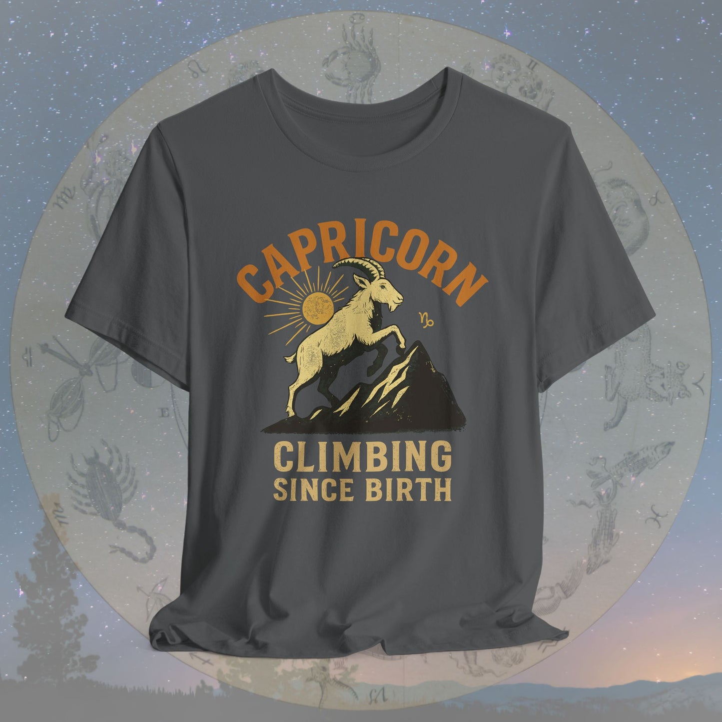 Capricorn Mountain Climber Zodiac Sign T-Shirt
