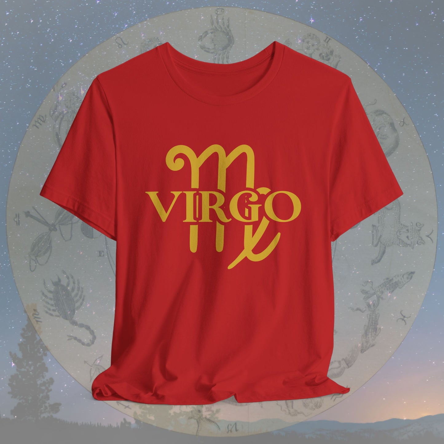 Virgo Golden Zodiac Symbol T-Shirt