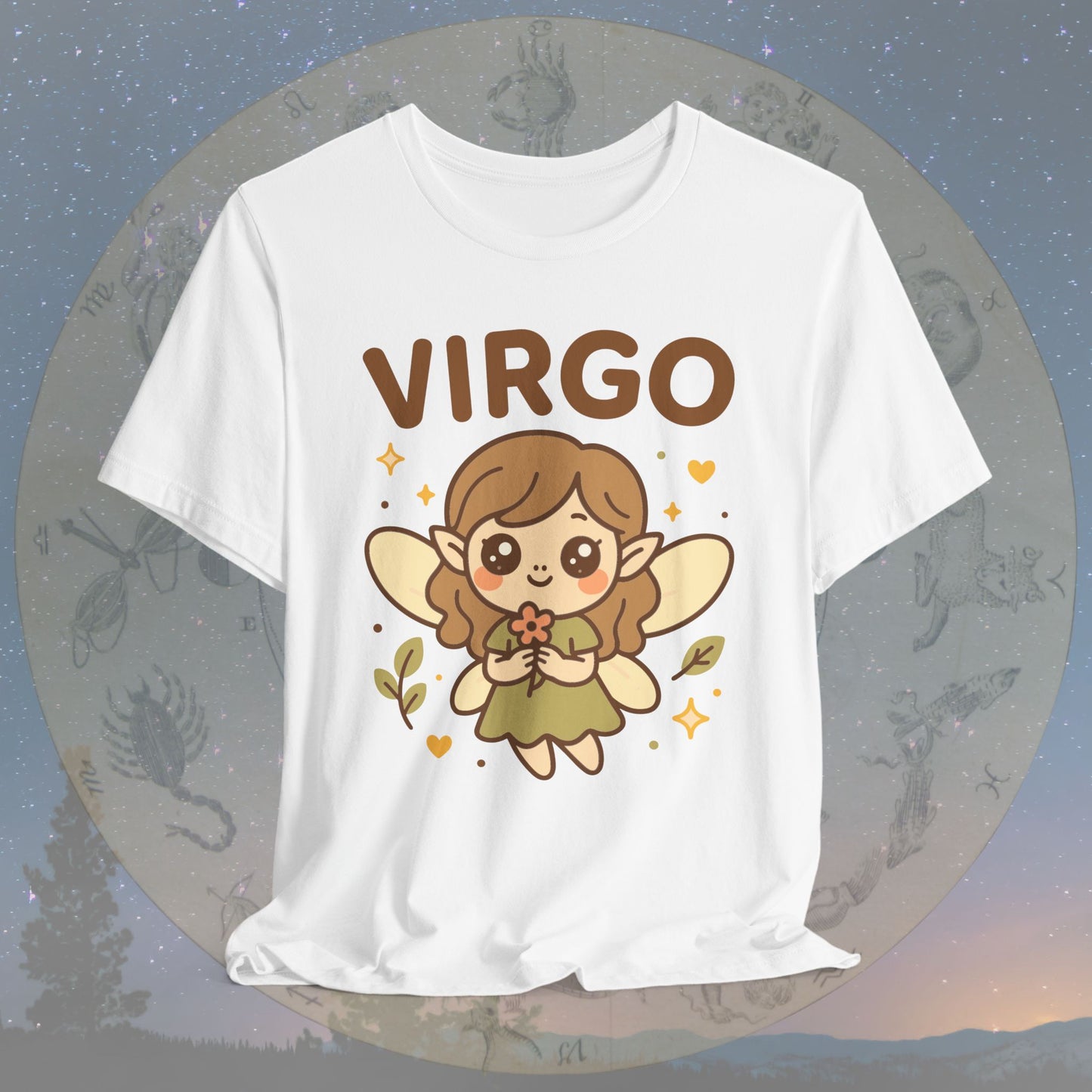 Kawaii Gentle Virgo Zodiac Sign T-Shirt