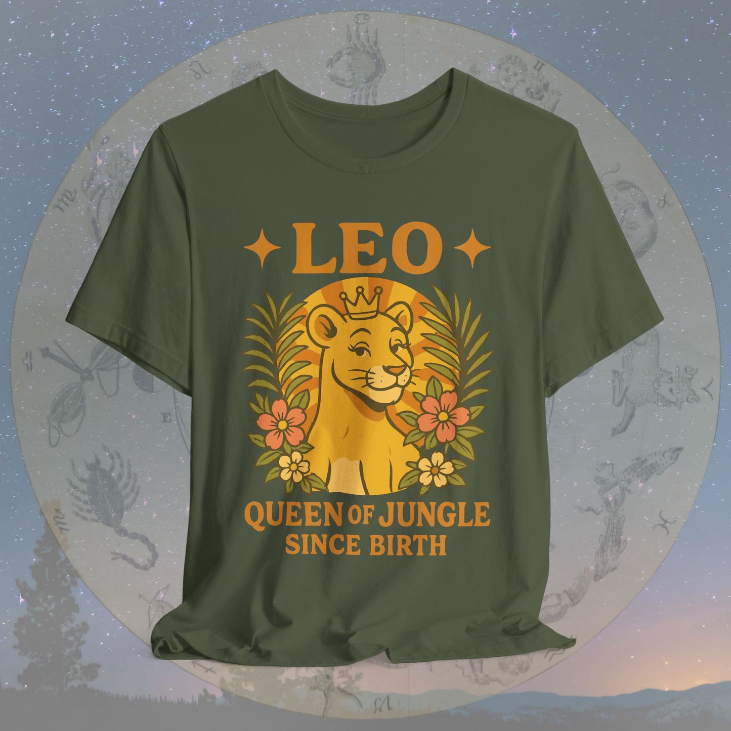 Confident Leo Queen of Jungle Zodiac Sign T-Shirt