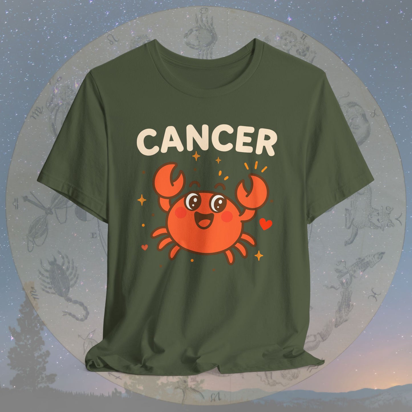 Kawaii Cheerful Cancer Zodiac Sign T-Shirt
