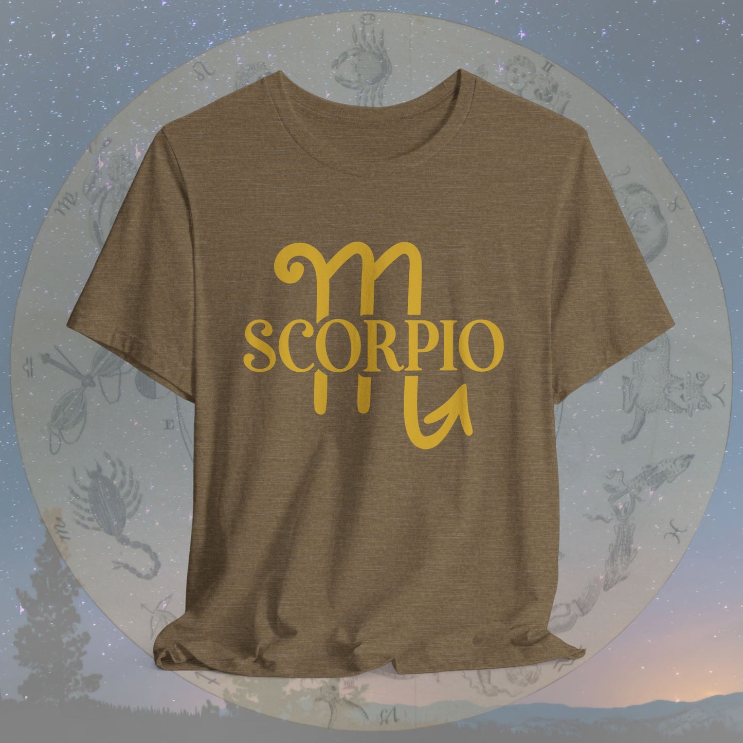 Scorpio Golden Zodiac Symbol T-Shirt