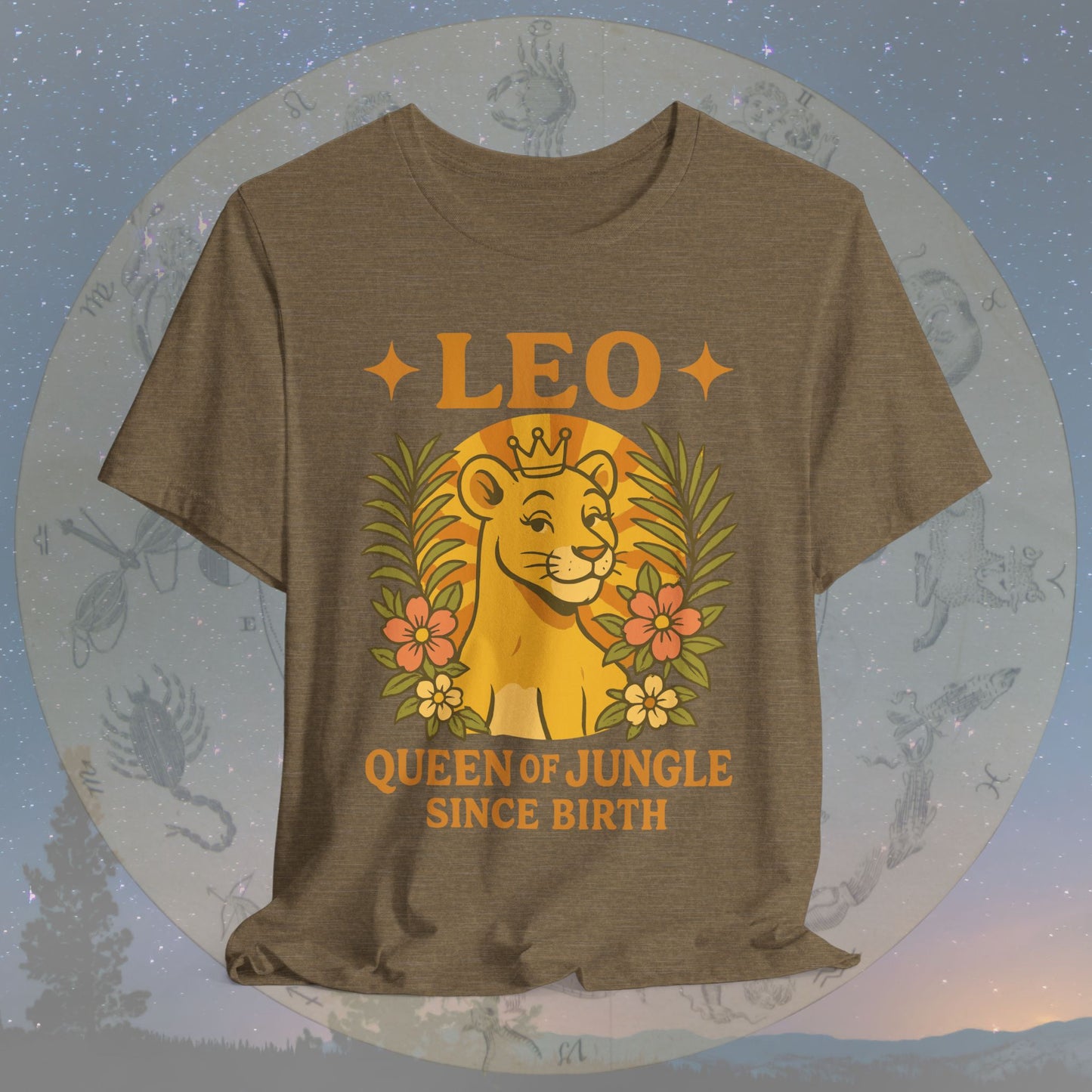 Confident Leo Queen of Jungle Zodiac Sign T-Shirt