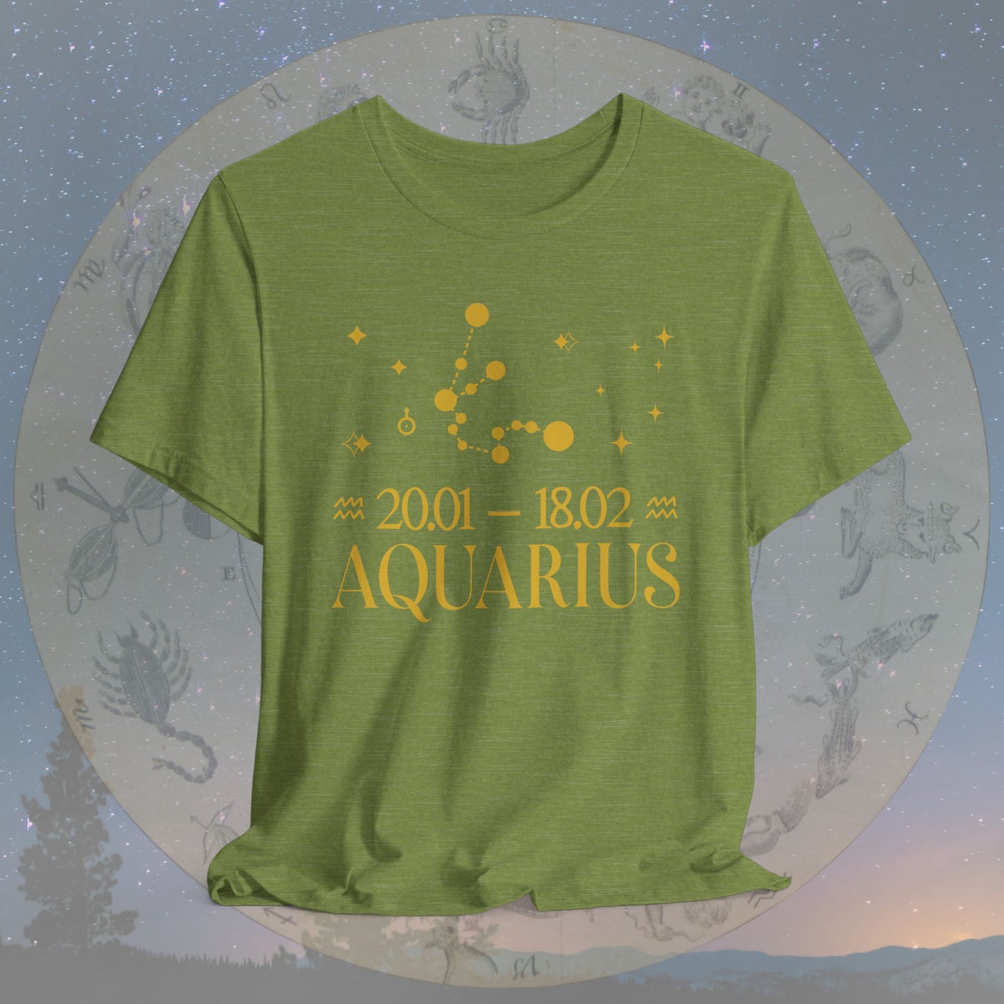 Aquarius Star Constellation Zodiac T-Shirt