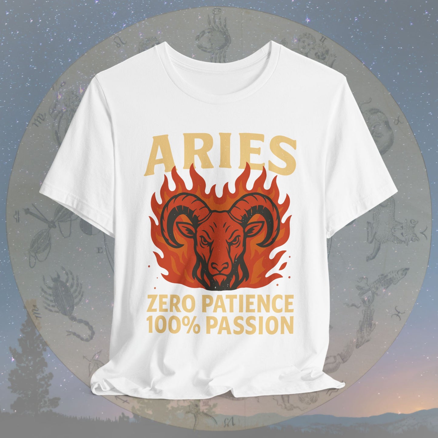 Aries Fiery Passion Zodiac T-Shirt